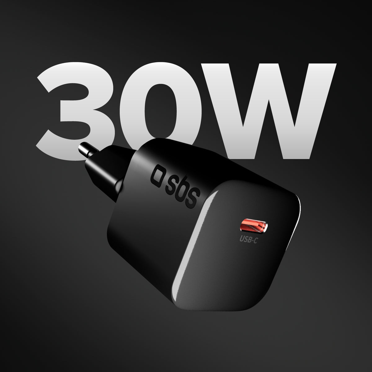 Kompaktes Wandladegerät USB-C mit 30 W, Power Delivery 3.0 und PPS