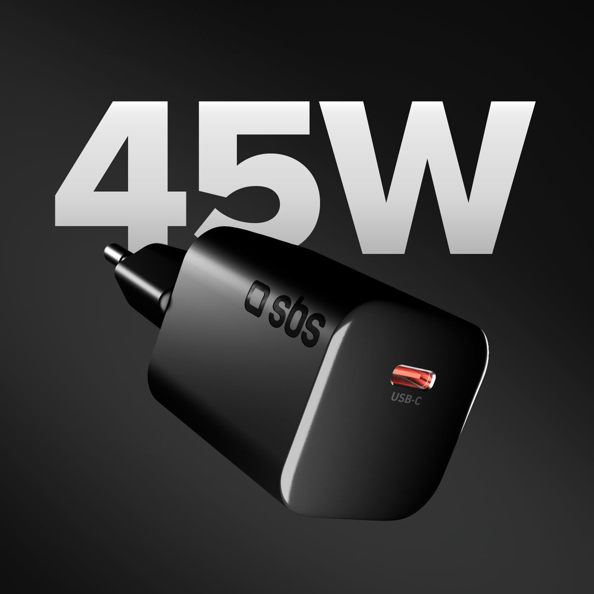 Ultrakompaktes Wandladegerät USB-C mit 45 W, Power Delivery 3.0 und PPS