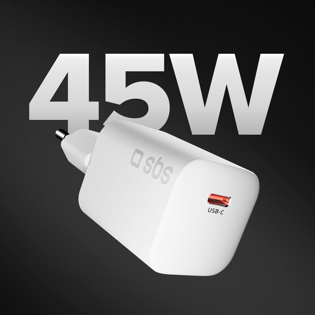 Ultrakompaktes Wandladegerät USB-C mit 45 W, Power Delivery 3.0 und PPS
