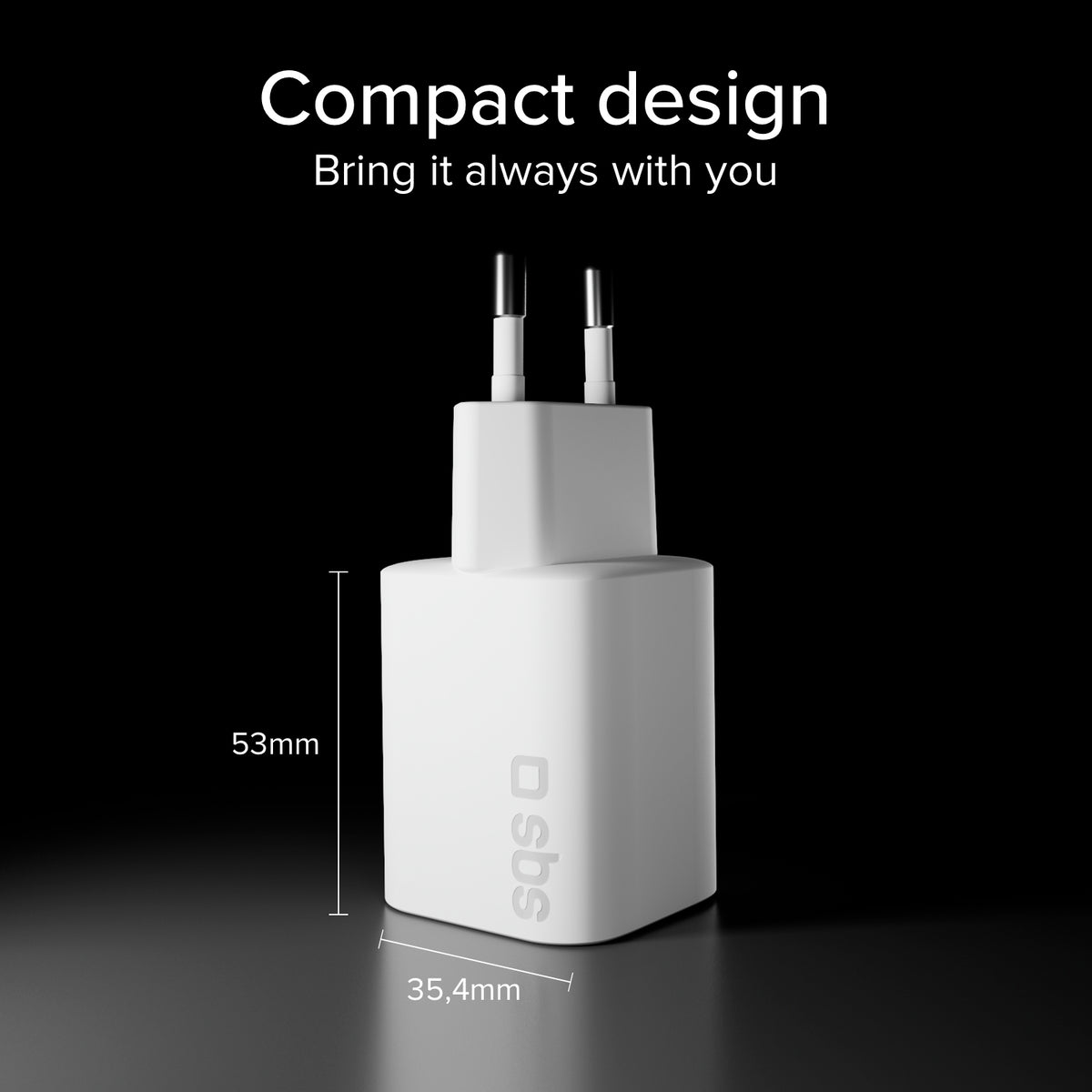 Ultrakompaktes Wandladegerät USB-C mit 45 W, Power Delivery 3.0 und PPS