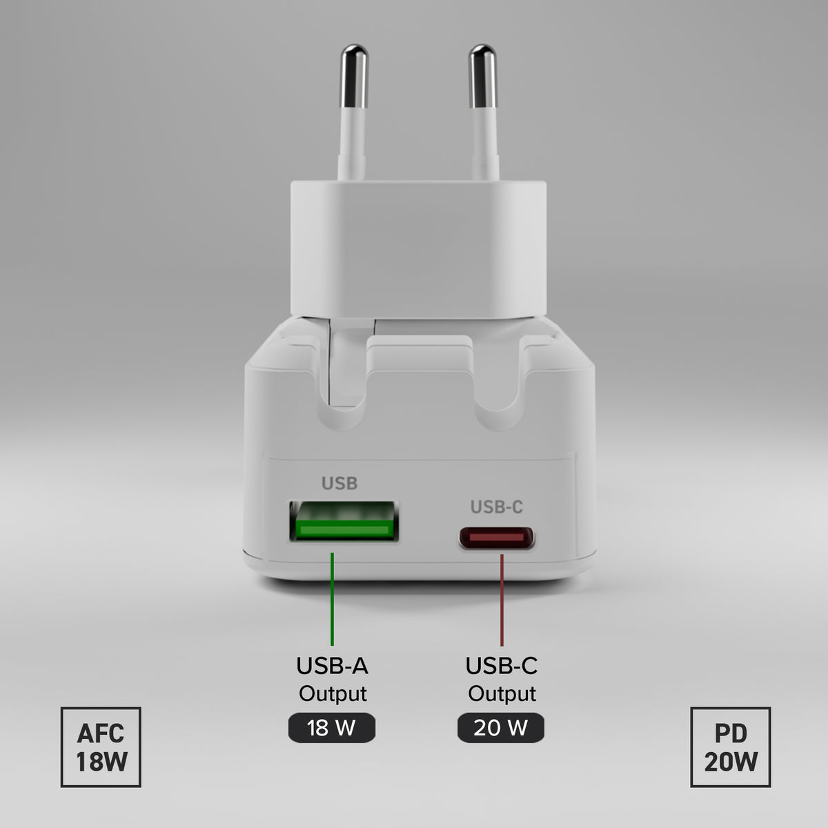 Flexi-Wandladegerät 20 W mit Klappstecker, geeignet für MacBook Neo