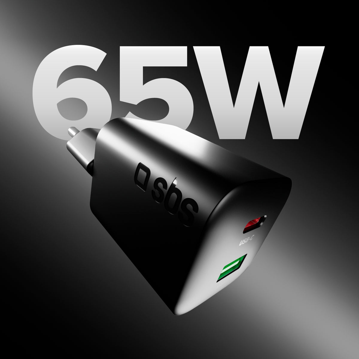 65W GaN Power Delivery Wandladegerät-Set mit USB-C-Kabel 1,5 m für schnelles Laden