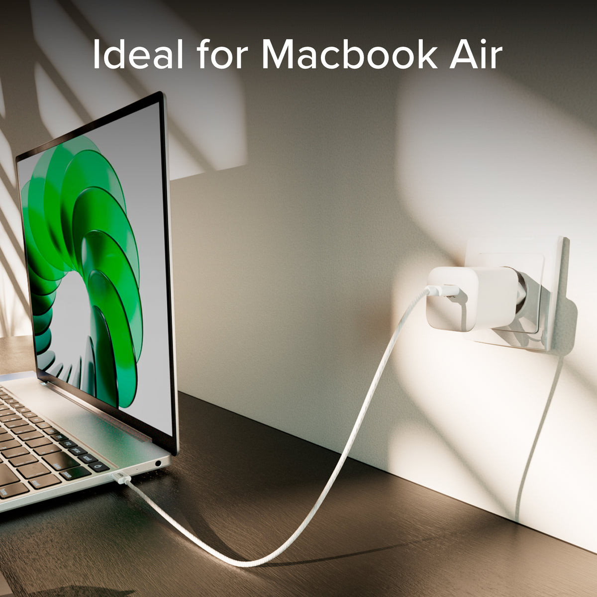 Lade-Kit mit 40W-Wandladegerät und 1,5 m geflochtenem Anti-Knoten-USB-C-Kabel