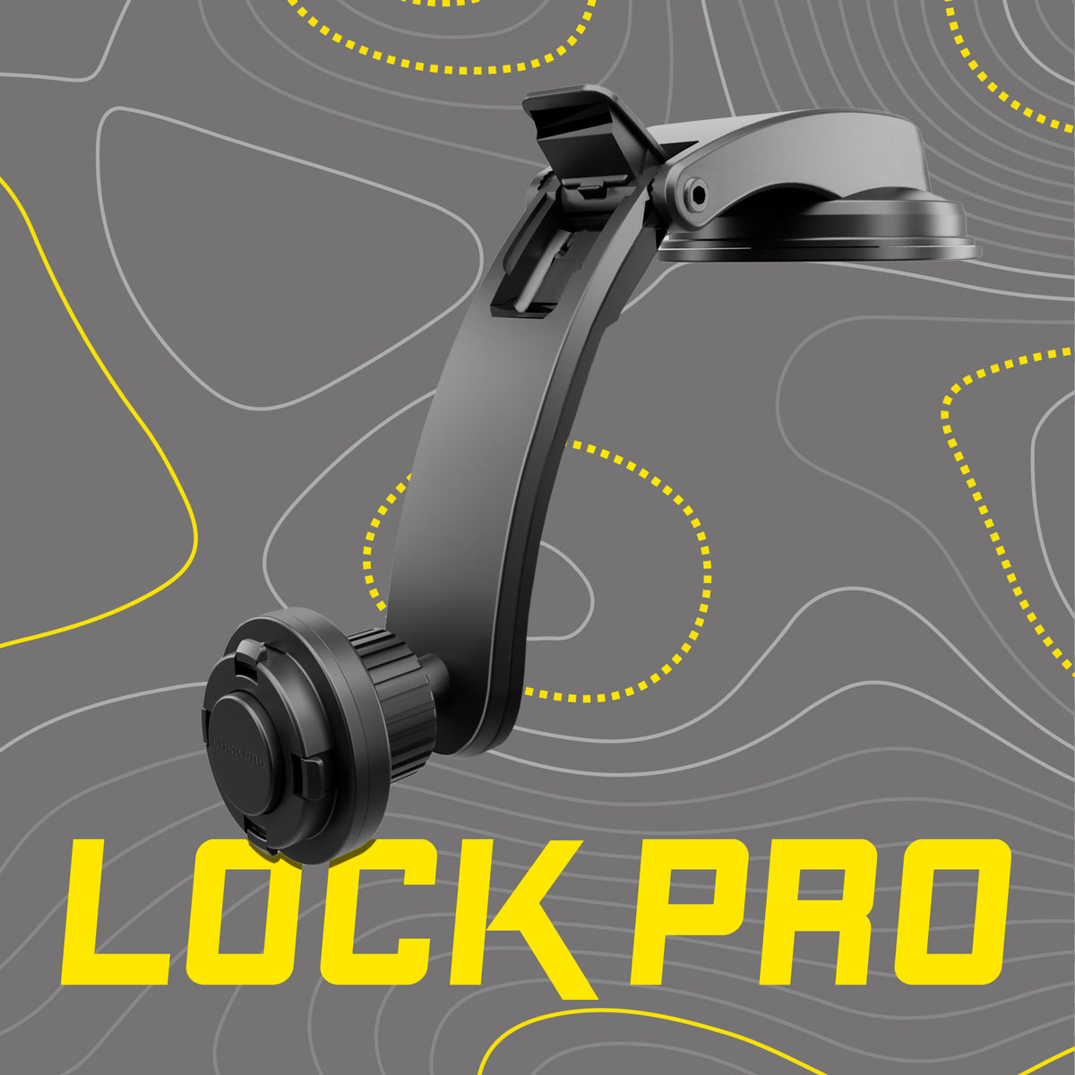 Autohalterung für Windschutzscheibe oder Armaturenbrett mit LockPro-Haltesystem