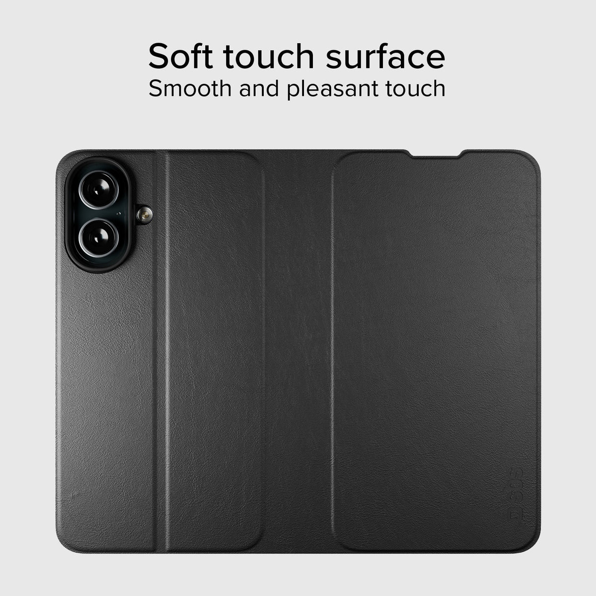 Klapphülle mit Ständer und Soft-Touch-Oberfläche für das iPhone 16