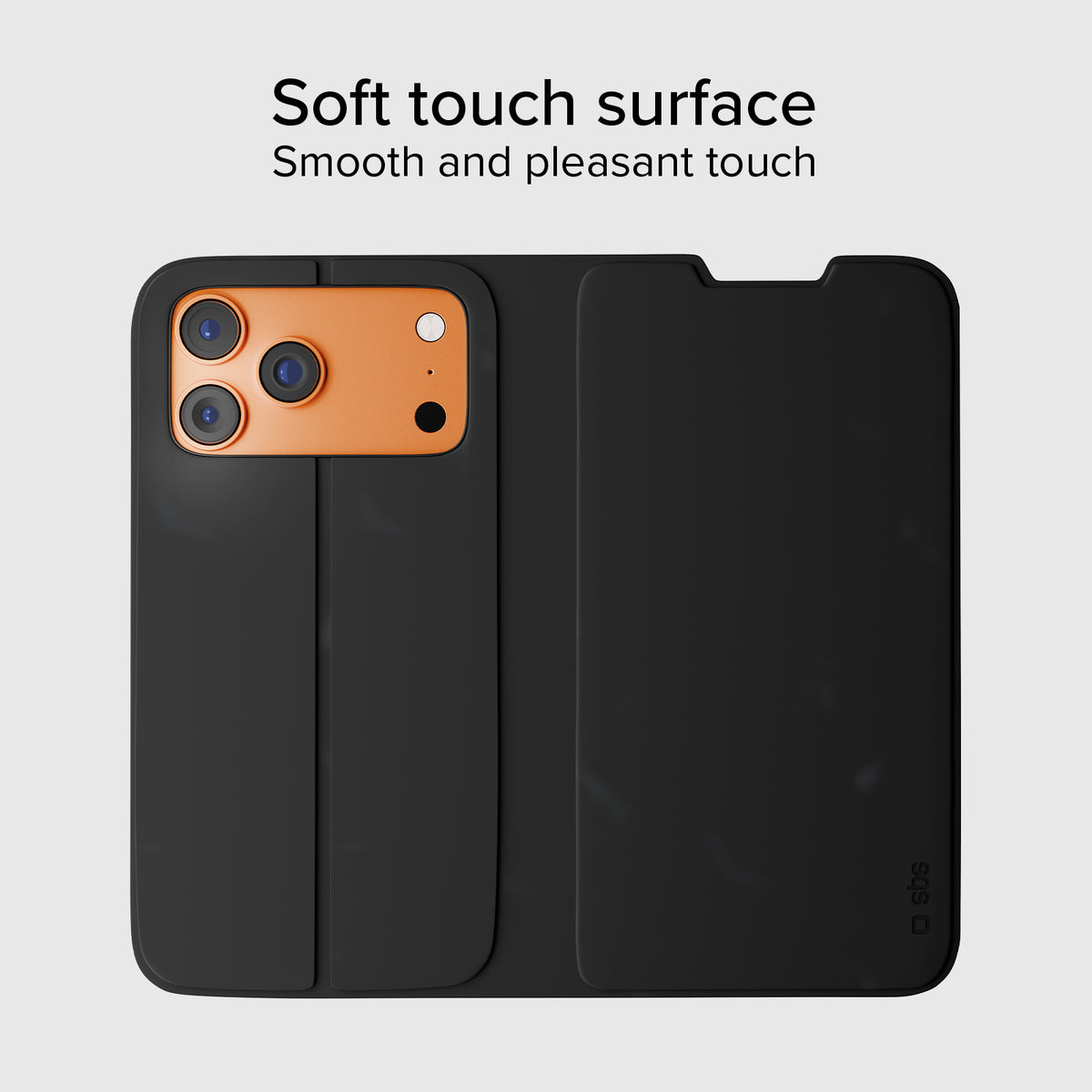 Book-style case with stand support for iPhone 17 Pro Max