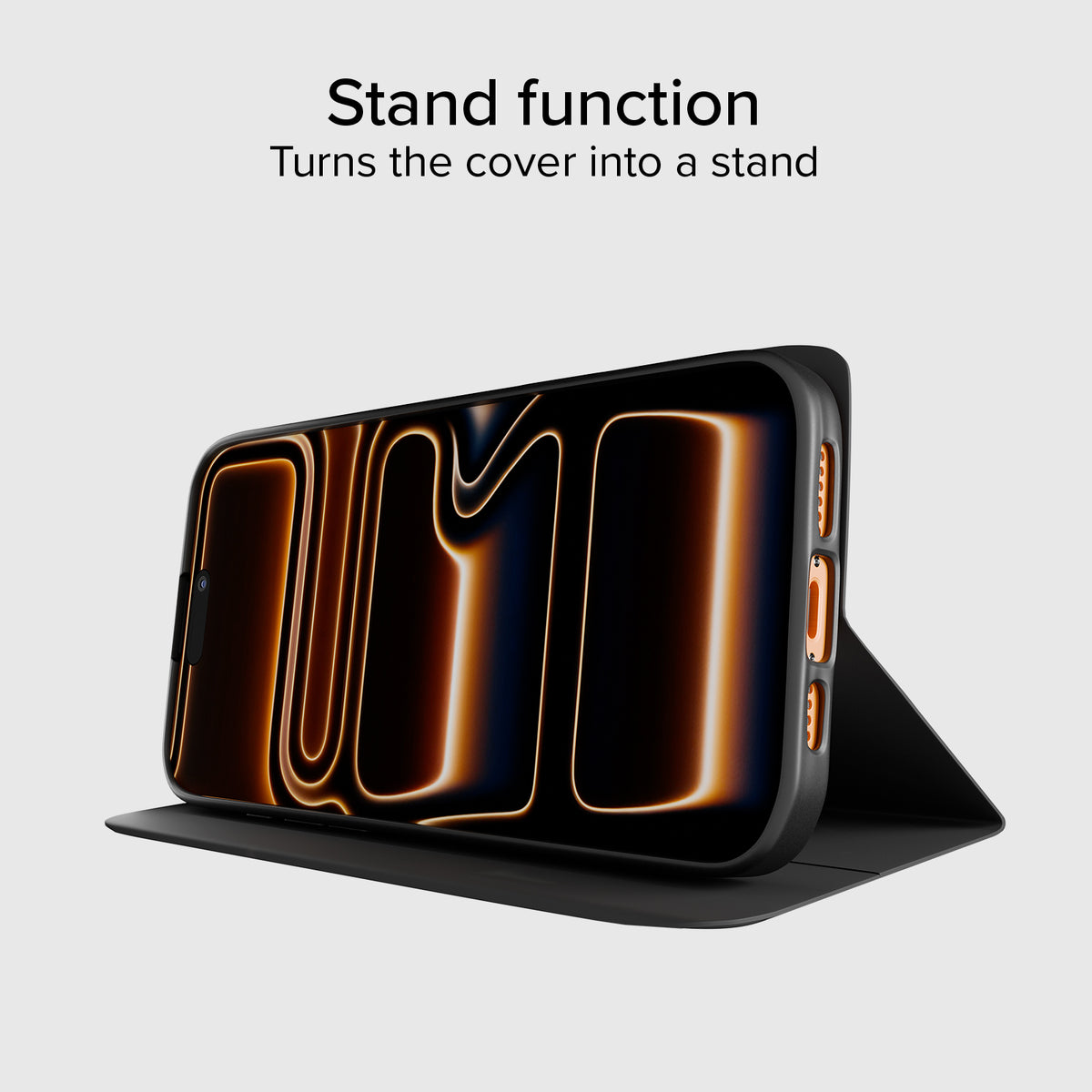 Book-style case with stand support for iPhone 17 Pro Max