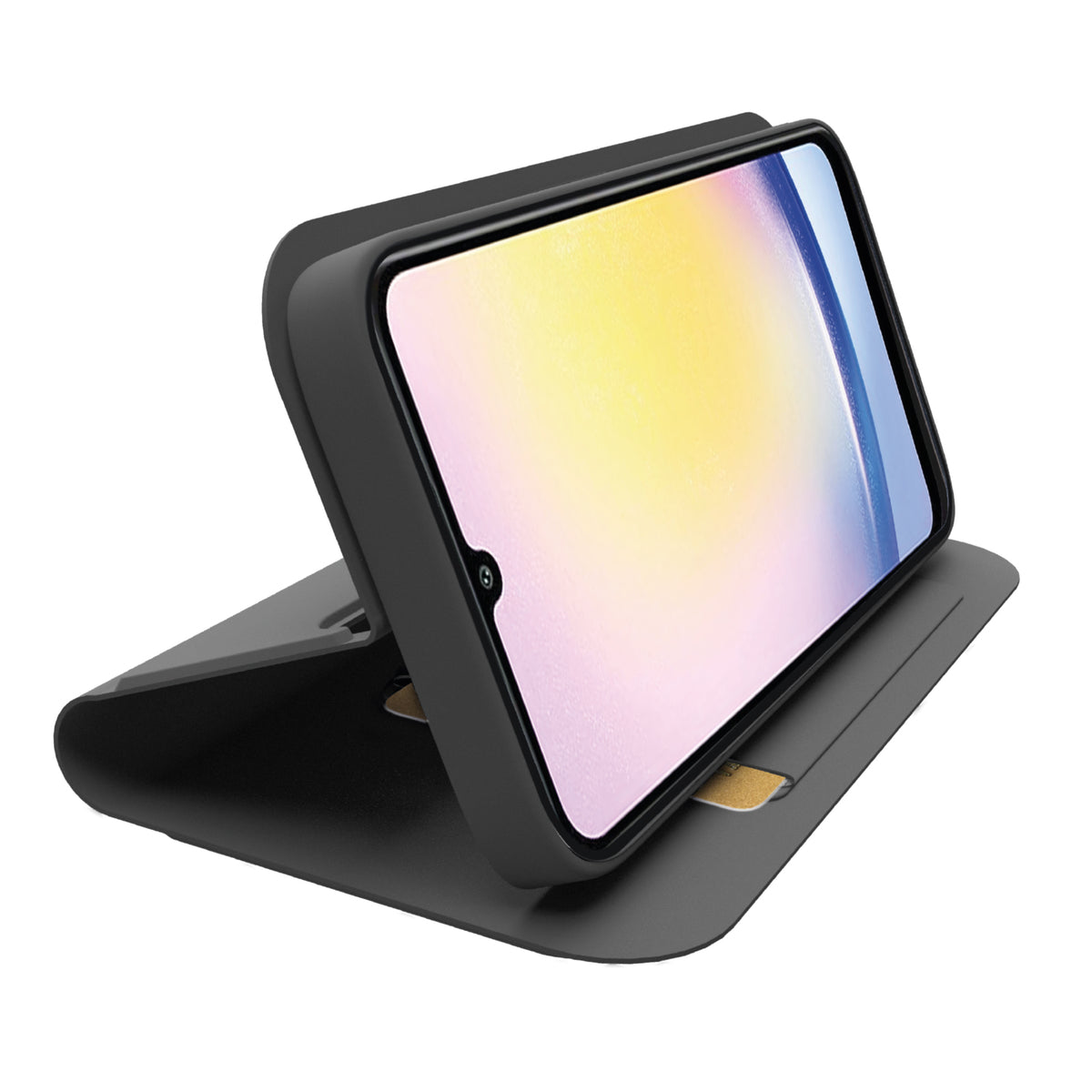Étui portefeuille avec support et surface douce au toucher pour Samsung A26
