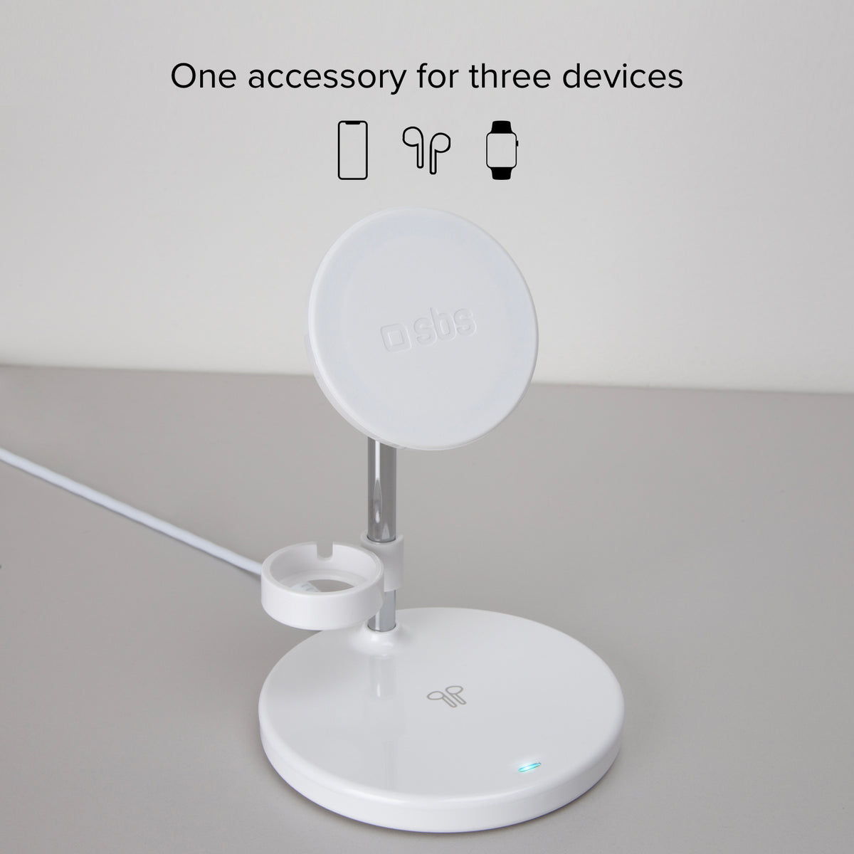 Stazione di ricarica wireless verticale 3 in 1