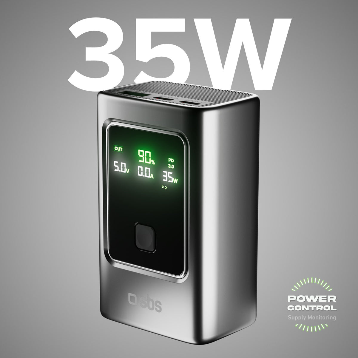 10,000 mAh LCD Power Bank with 35 W PD