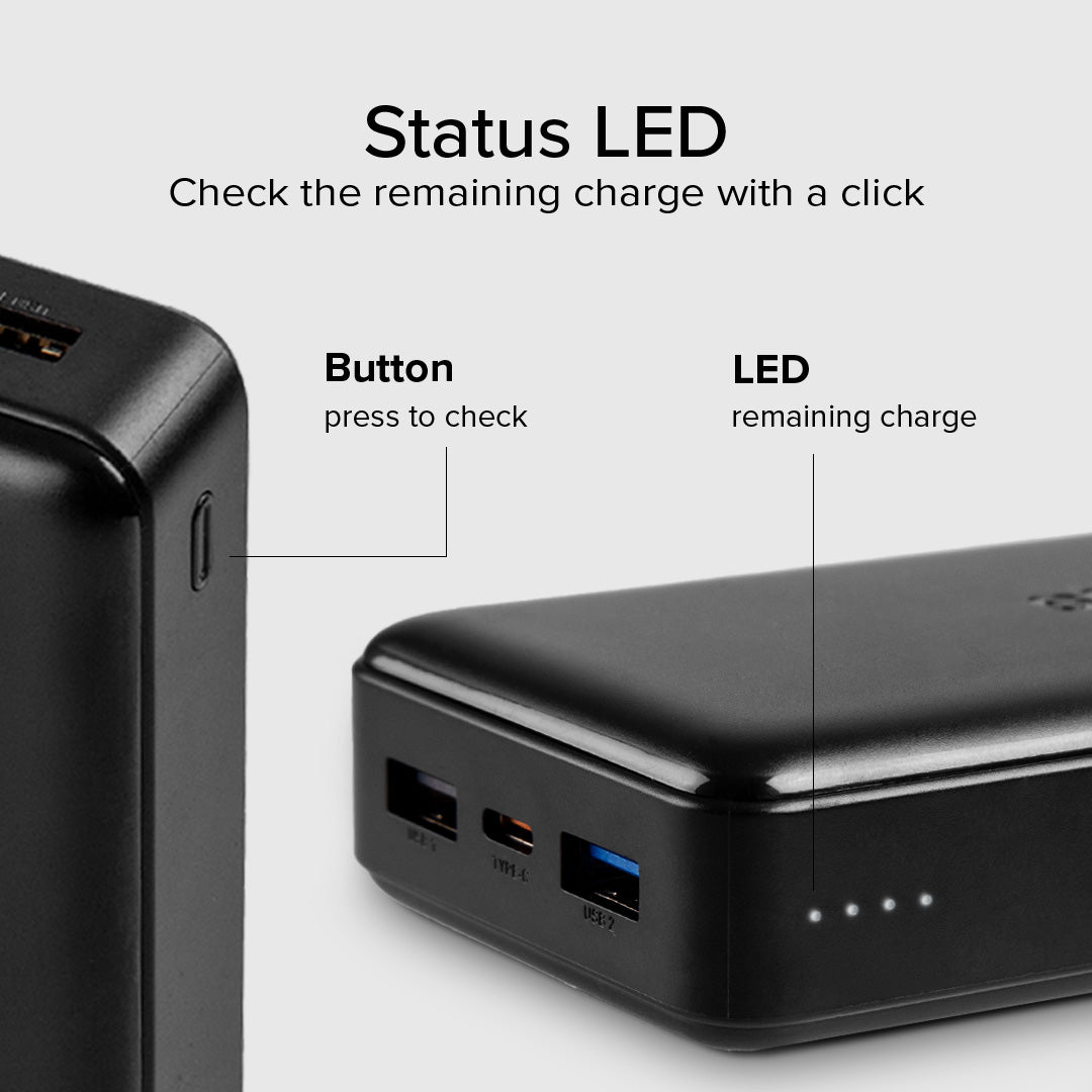 Powerbank fast charge mit 20.000 mAh und 2 USB