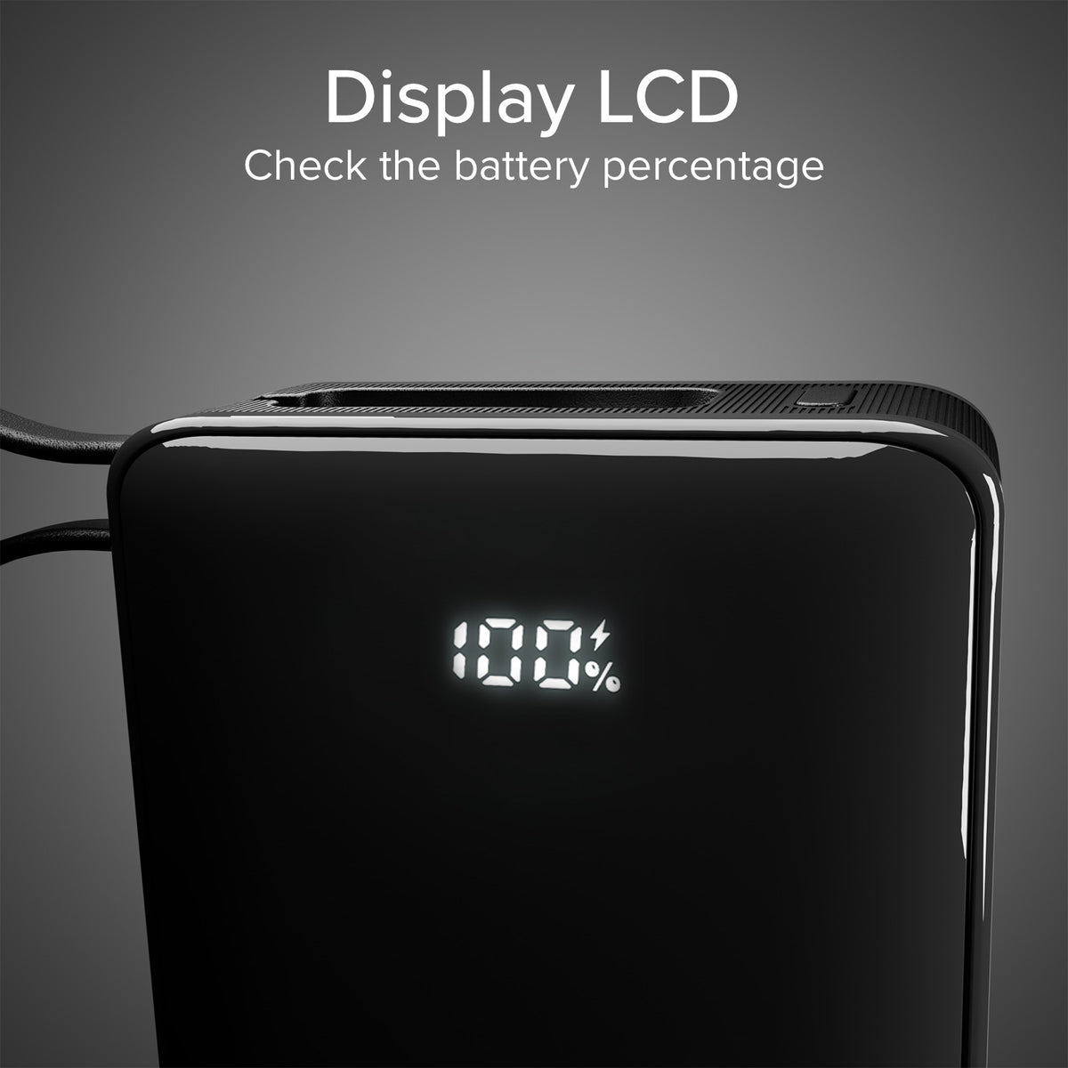 20.000 mAh-Powerbank mit integriertem USB-C-Kabel, 1 USB-C Power Delivery-Ausgang 20 W und USB-A Fast Charge 22.5 W