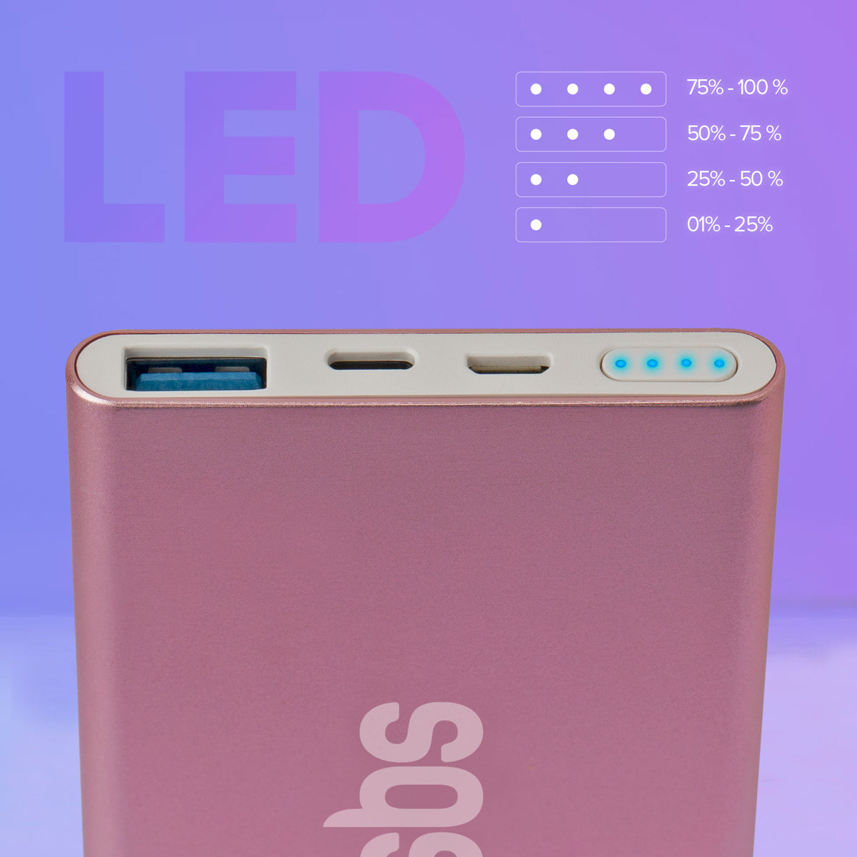 Powerbank mit Schnellladung und 5000 mAh - Gold Collection