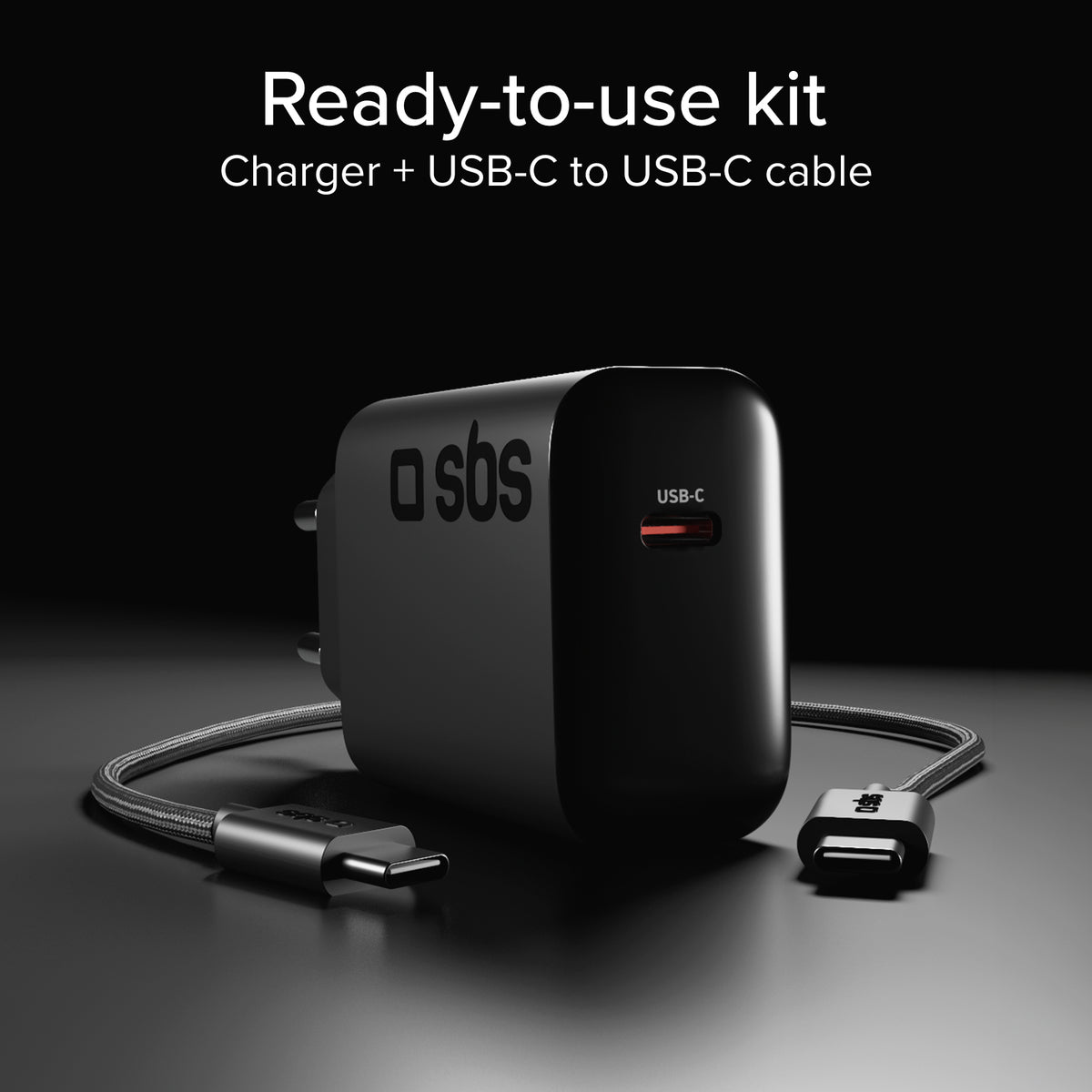  Kit charge 45W PD avec câble USB‑C 2 m
