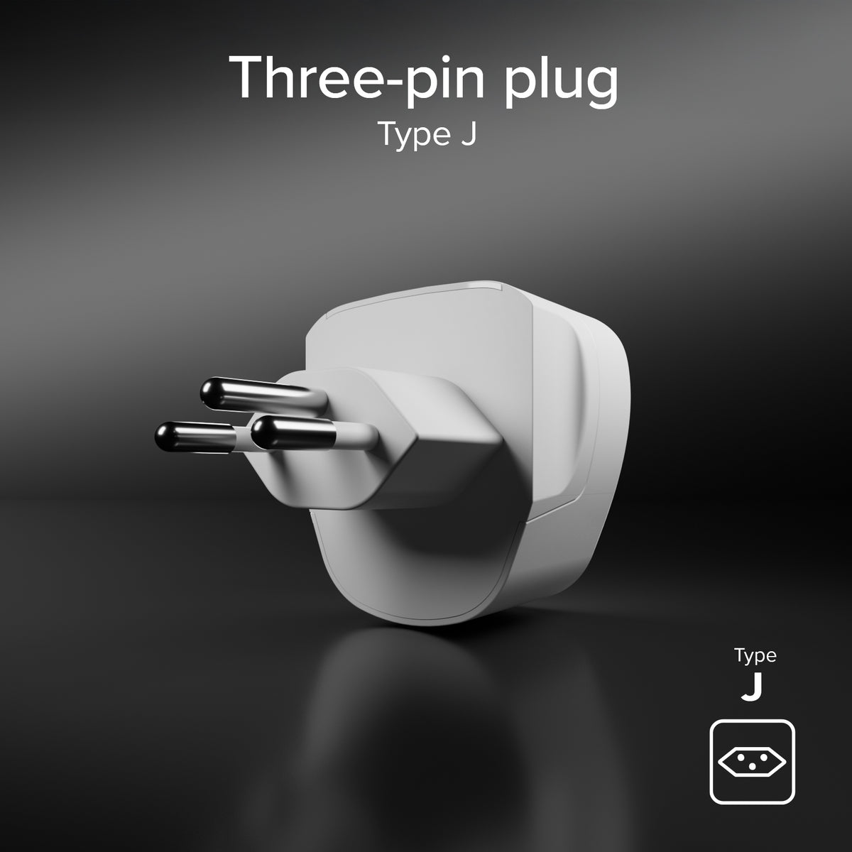 Adaptateur de voyage universel Type J – Fiche Suisse