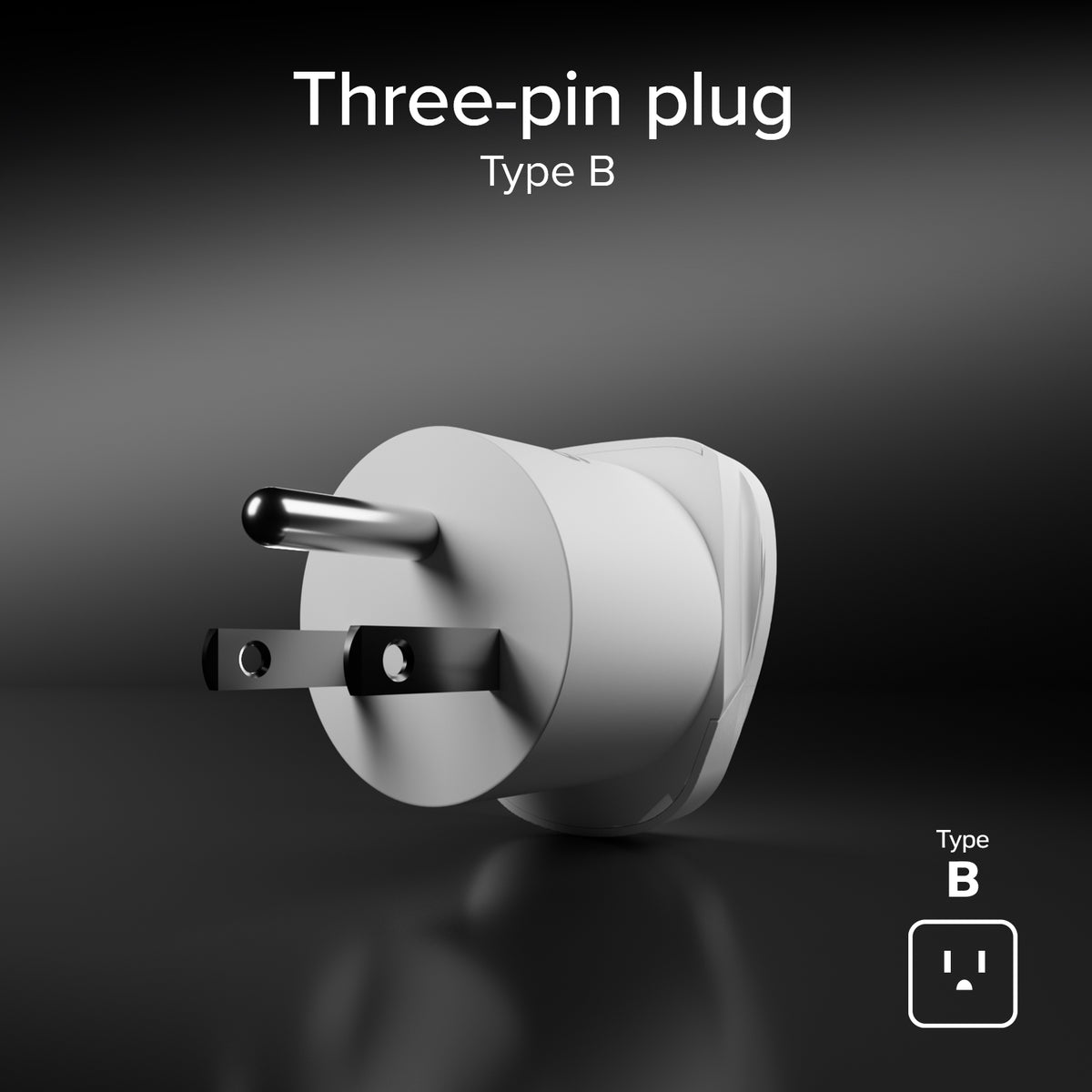 Adaptateur de voyage universel Type B – Fiche américaine