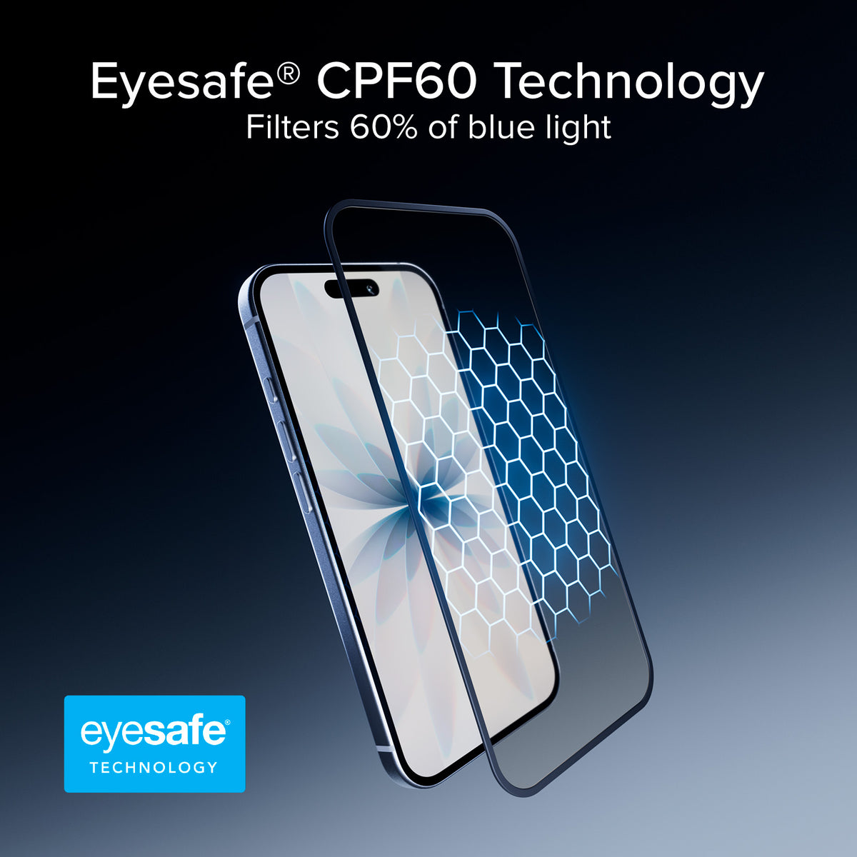 Full Cover Schutzglas Anti-Blaulicht mit Eyesafe® CPF60 Technologie für iPhone 17 Pro