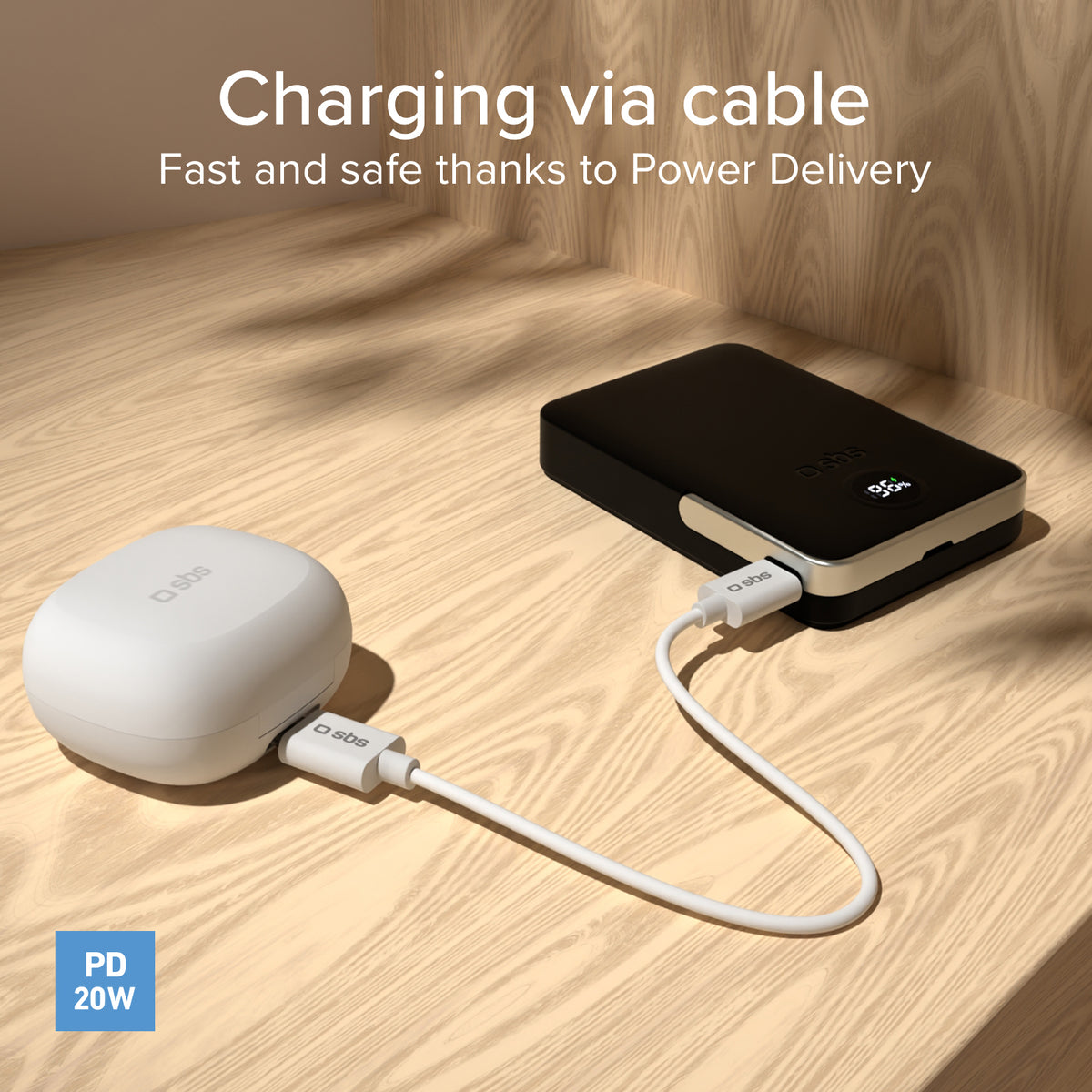 Wireless Power Bank 10,000 mAh with Stand and LCD