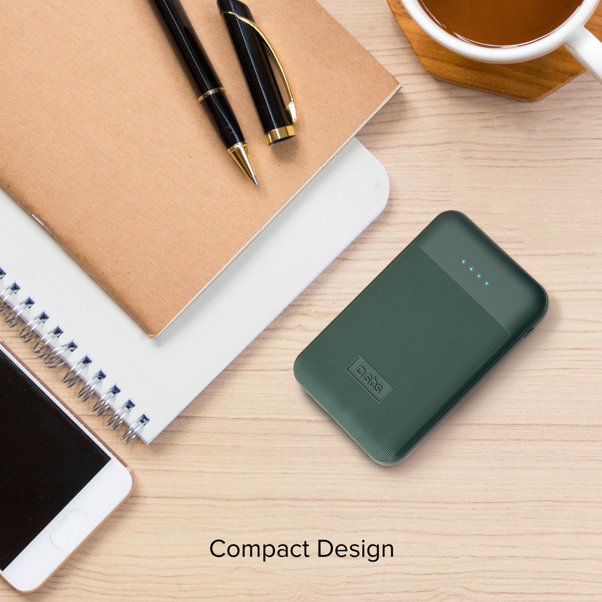 Powerbank Power Delivery 20W da 10.000 mAh, finitura soft touch e zigrinato