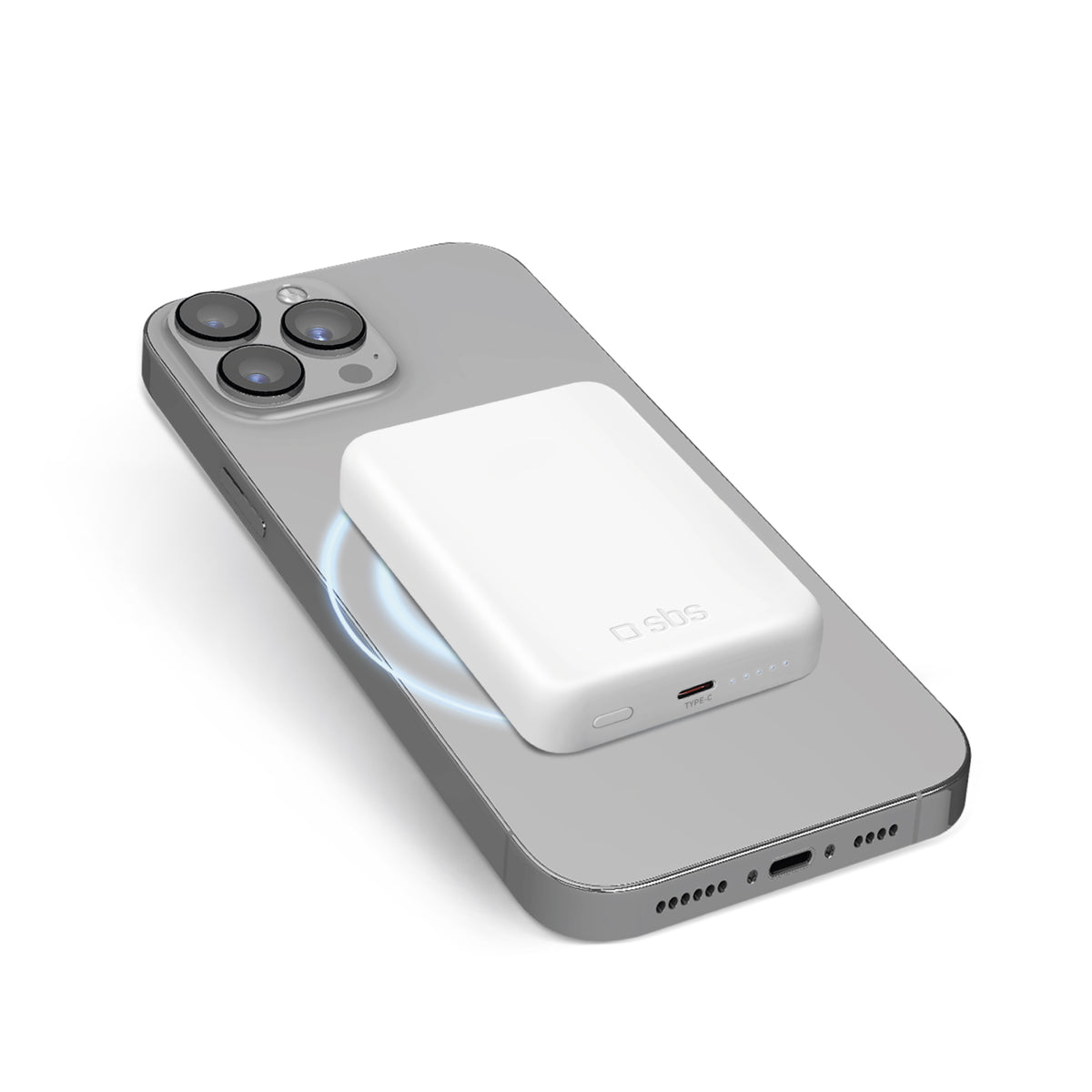 Ultrakompakte kabellose Powerbank mit 5000 mAh