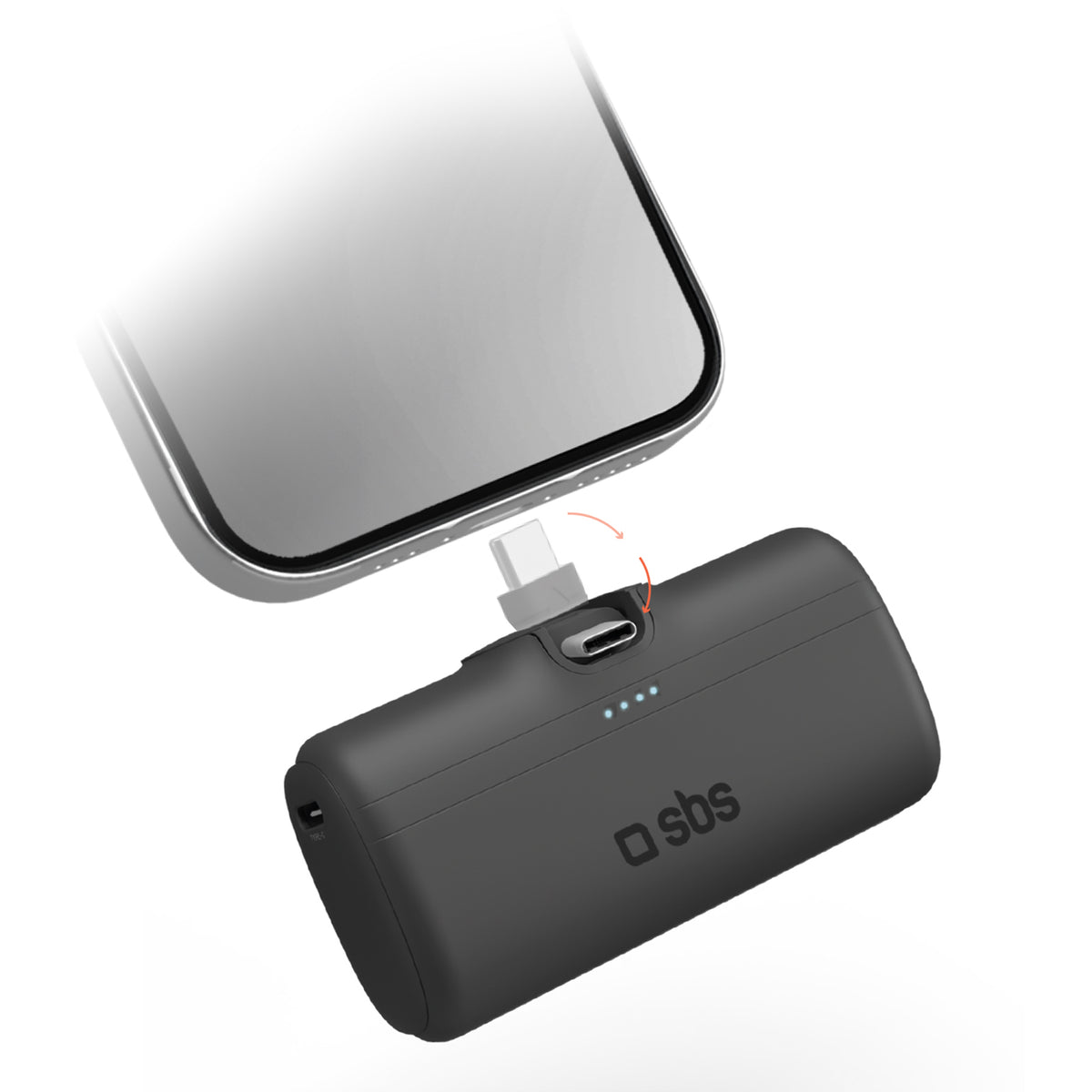 5000 mAh powerbank with stand function and integrated cable