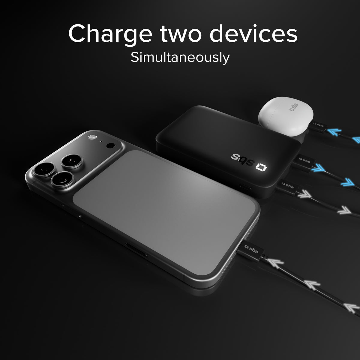 Power Bank 10000mAh High Density – Compatto con porte USB-C e USB-A