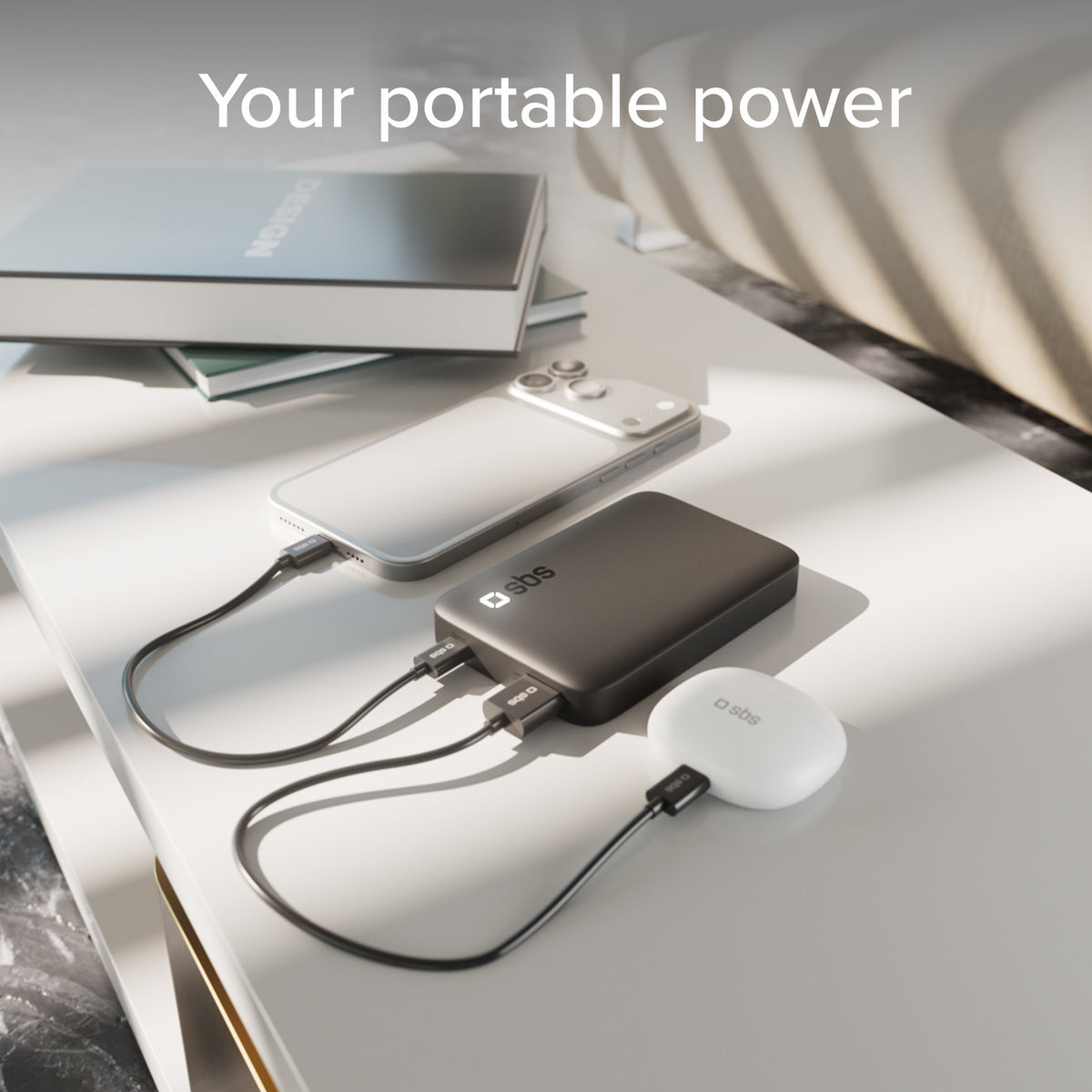 Power Bank 10000 mAh High Density con PD, USB-C e USB-A