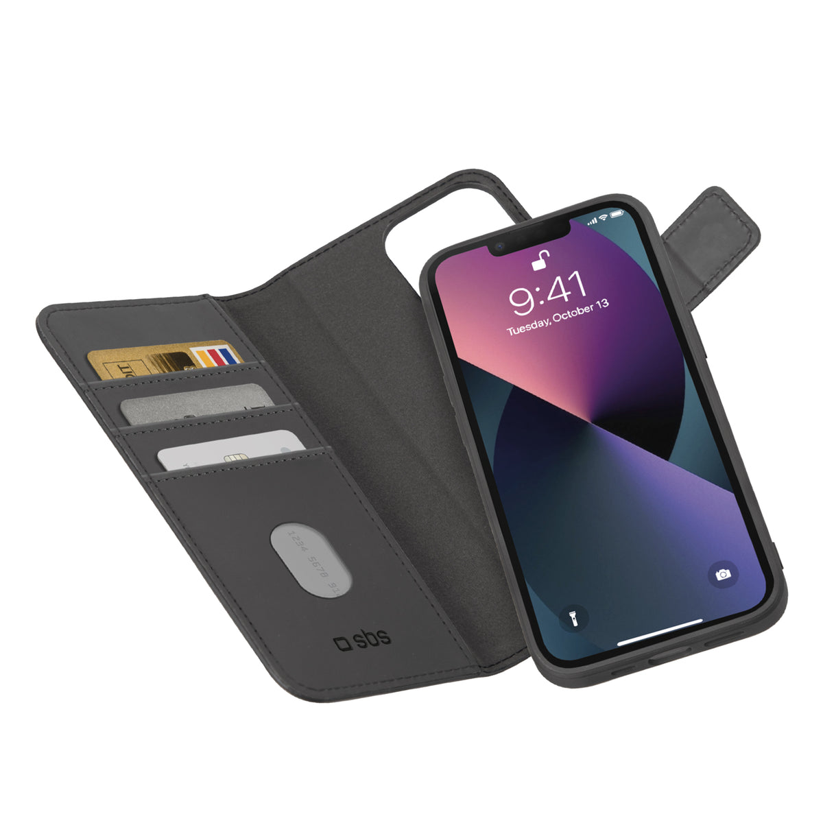 Hülle in Buchform mit abnehmbarer Abdeckung für iPhone 14 Plus