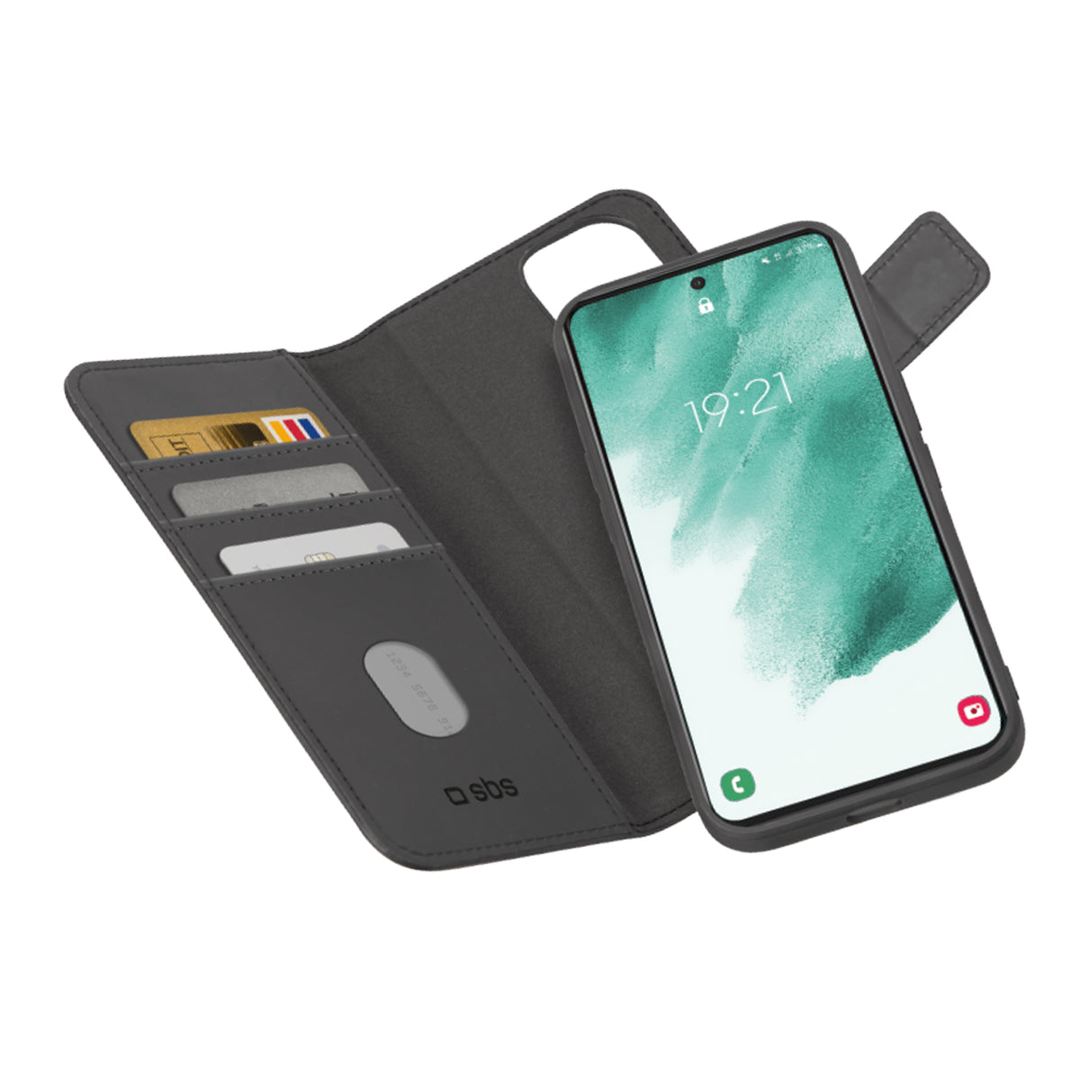 Book case with removable cover for Samsung S21 FE