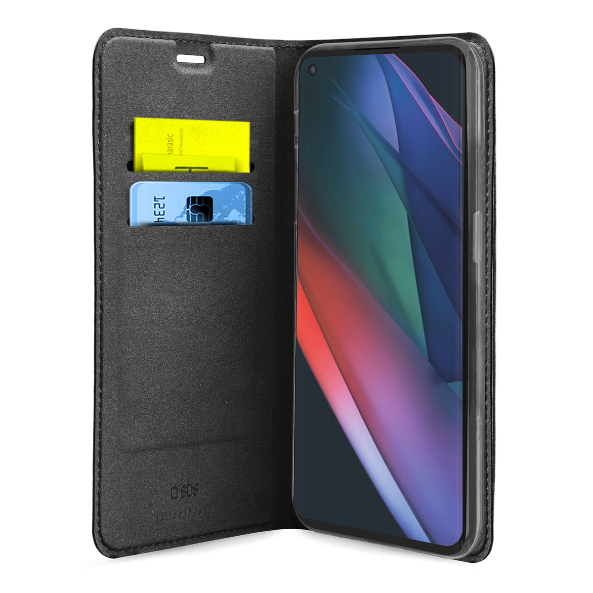 Bookcase Wallet Lite-Hülle für Oppo Find X3 Neo