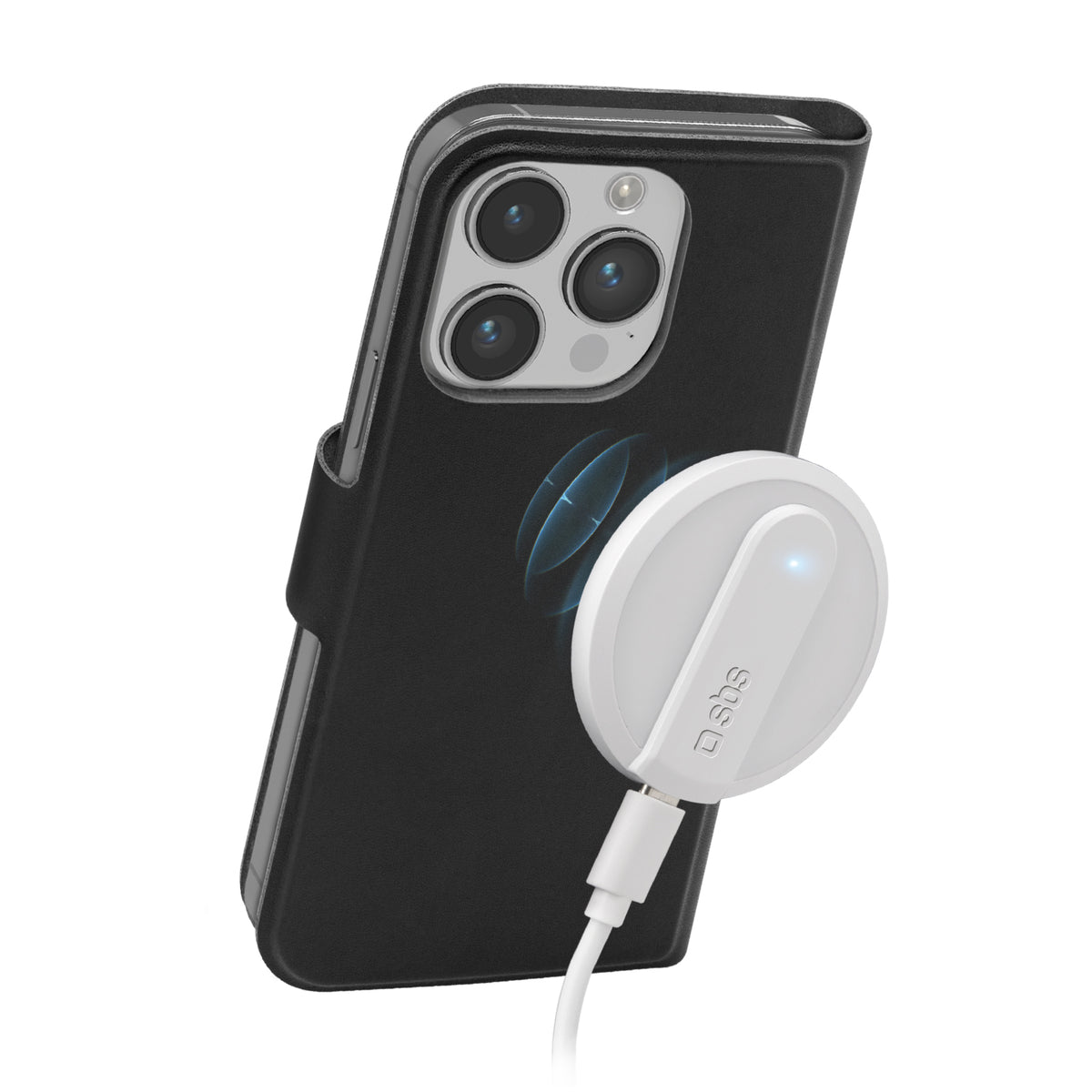 MagSafe-kompatibles Bookcase, schlankes Design, Kartenfach und Klappverschluss für iPhone 14 Pro/13 Pro