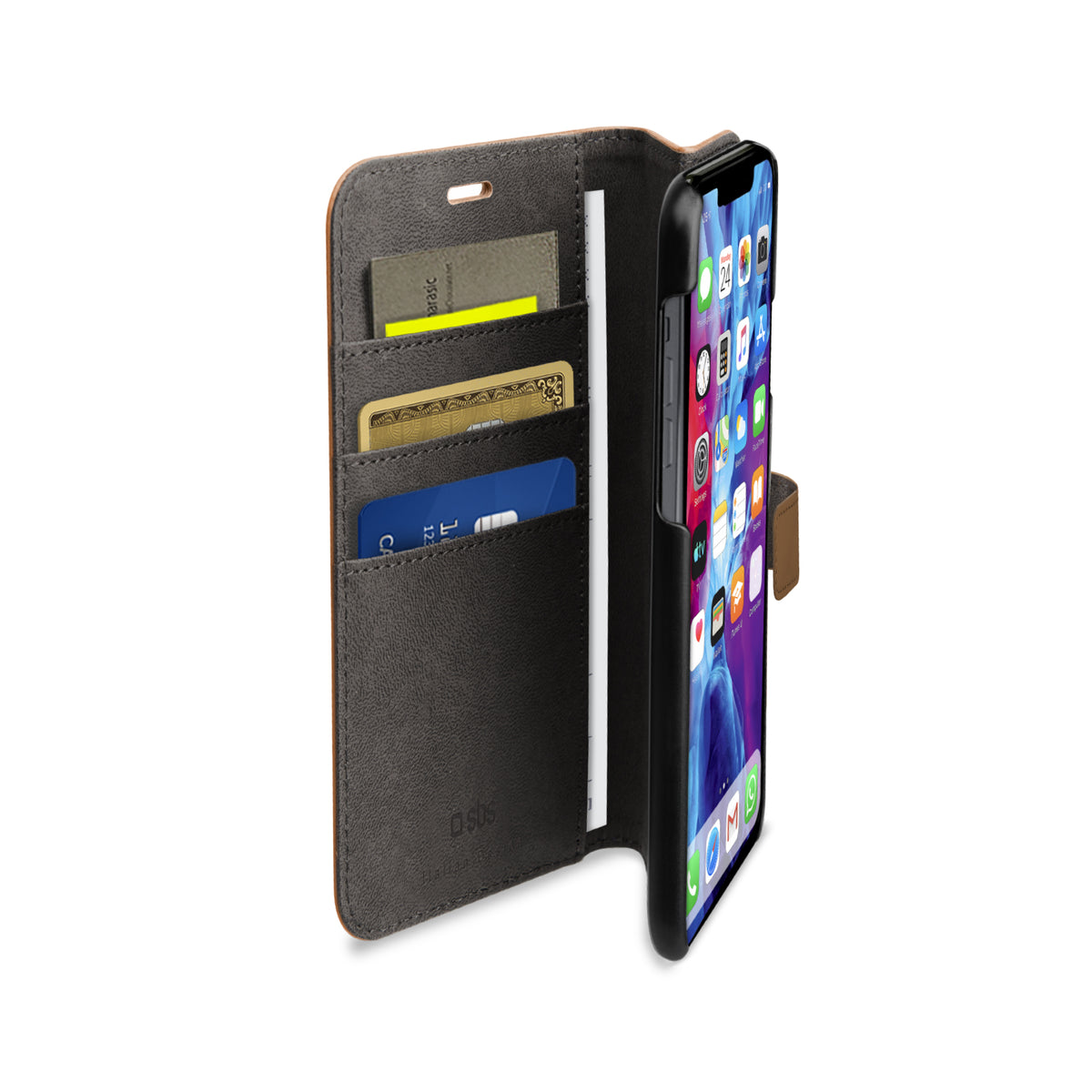 Book Case Wallet für iPhone 12 Mini mit Standfunktion