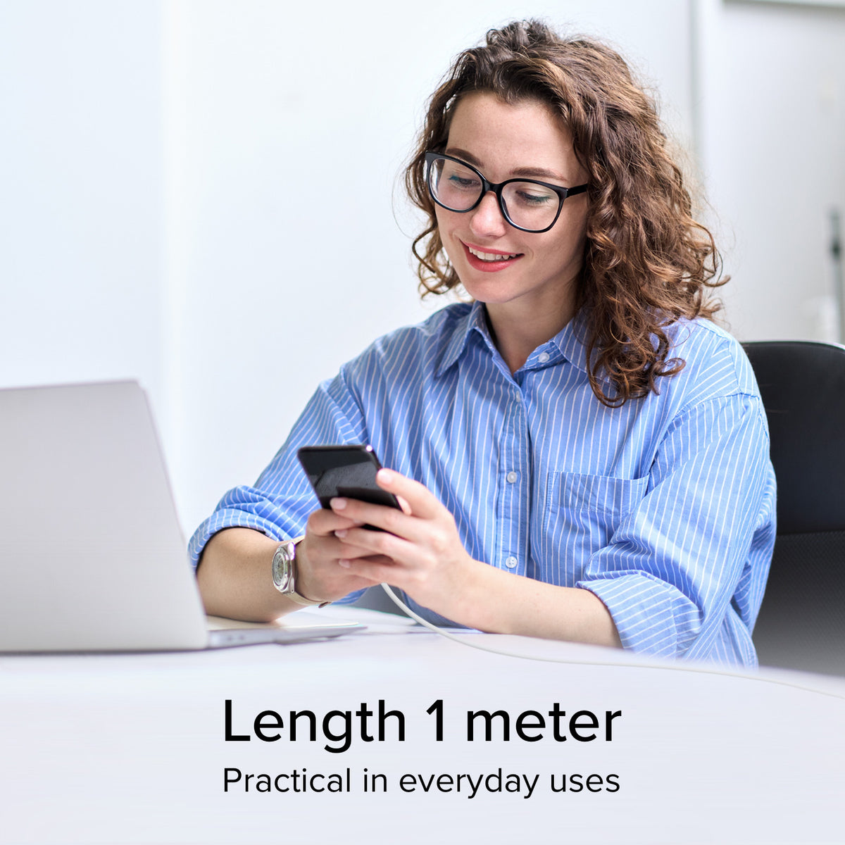 Daten- und Ladekabel USB-A auf USB-C mit 1 Meter Länge