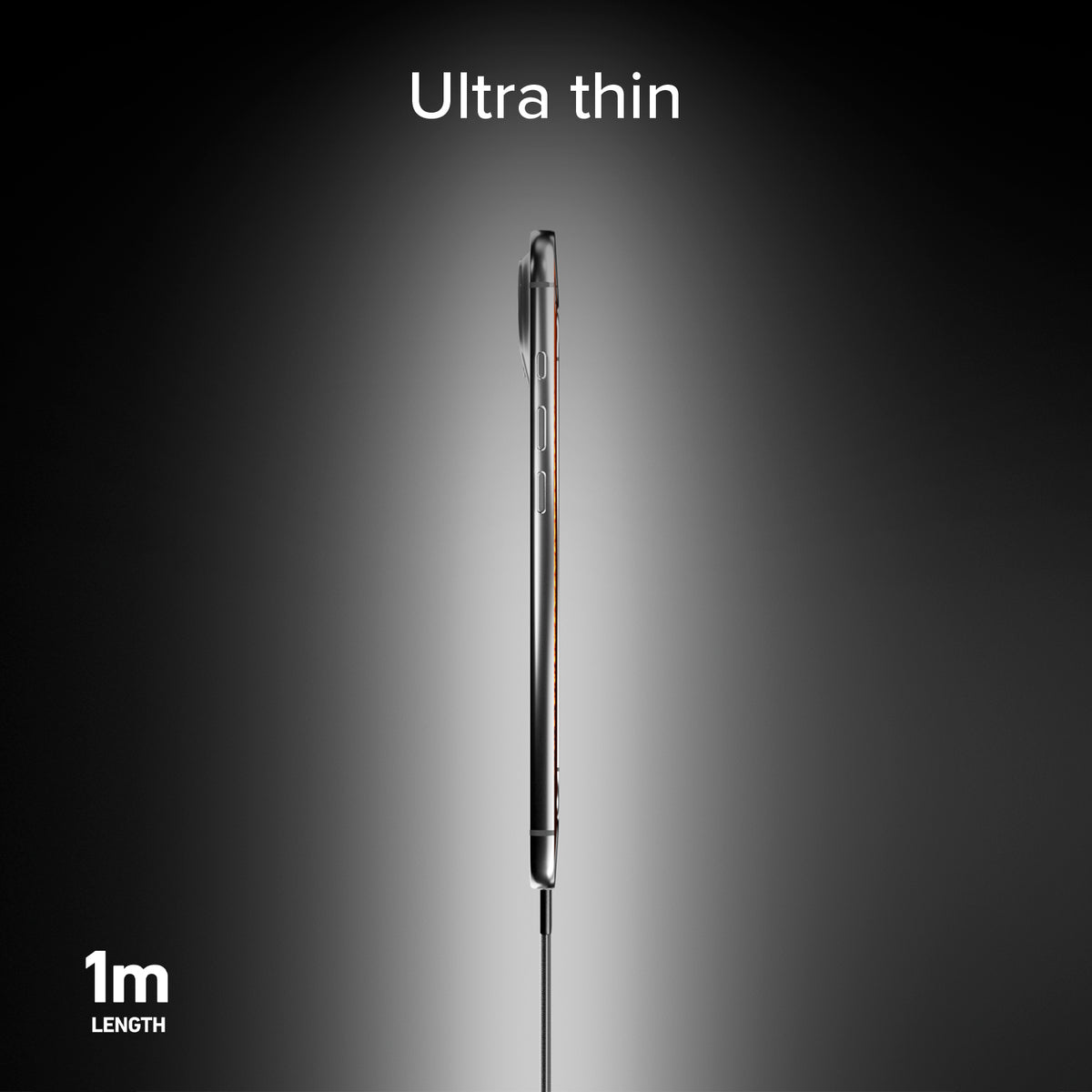 Schlankes Lade- und Datenkabel mit USB-C-2.0-Steckern, 1m