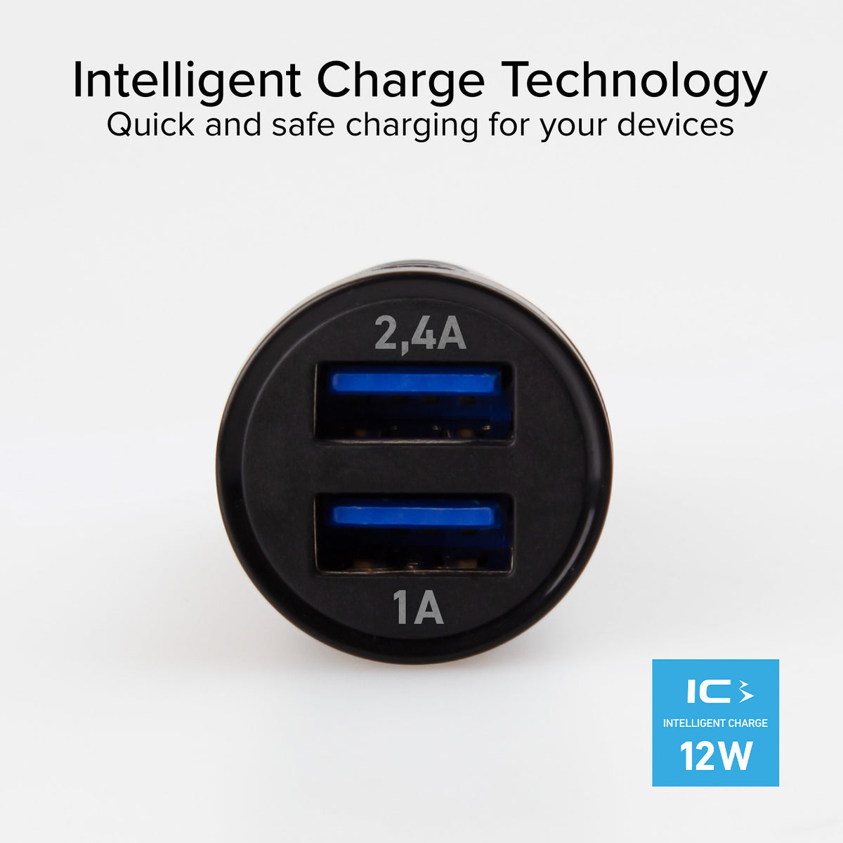 Ladegerät fürs Auto mit zwei USB-Ausgängen