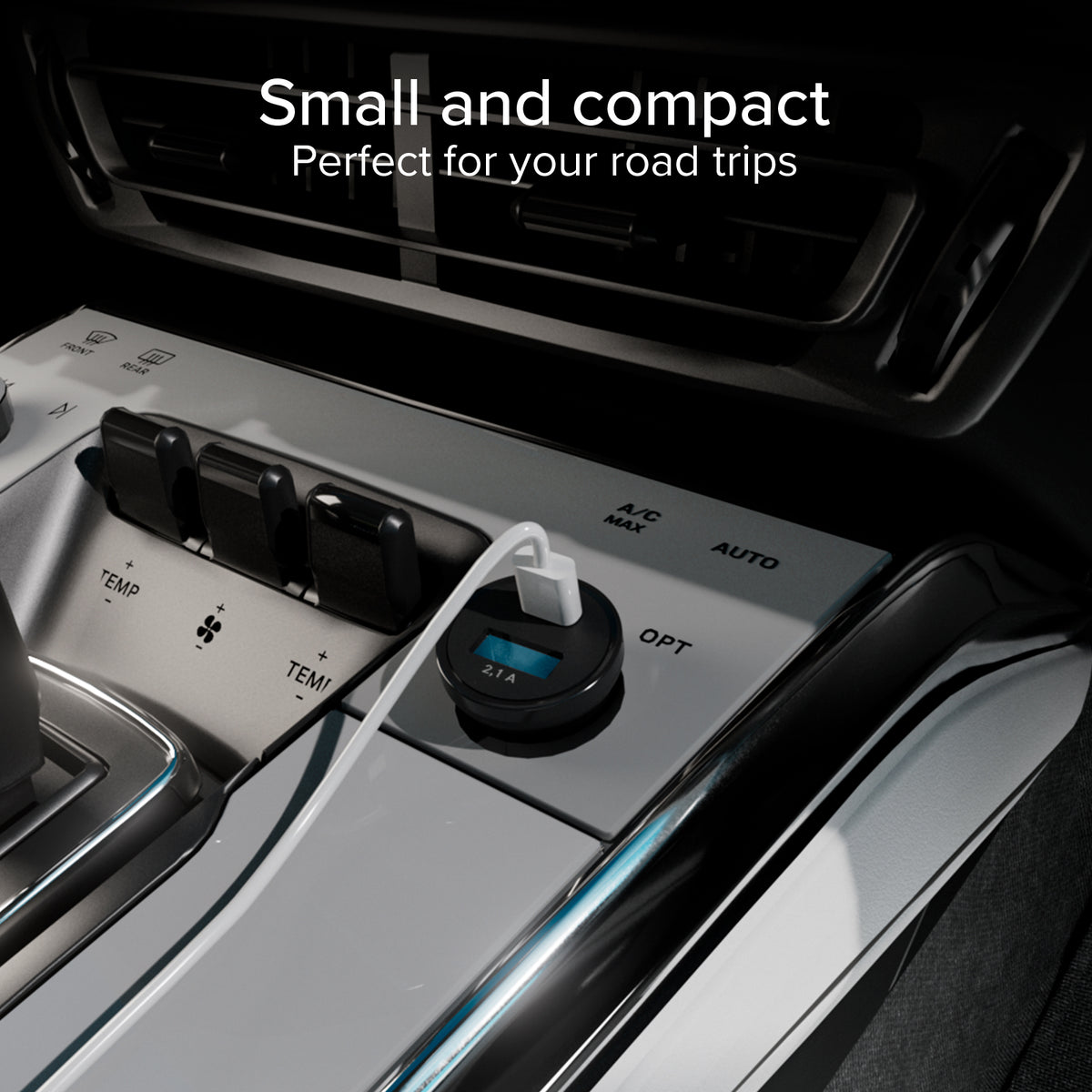 Typ C - USB KFZ-Ladegerät von 2.1A