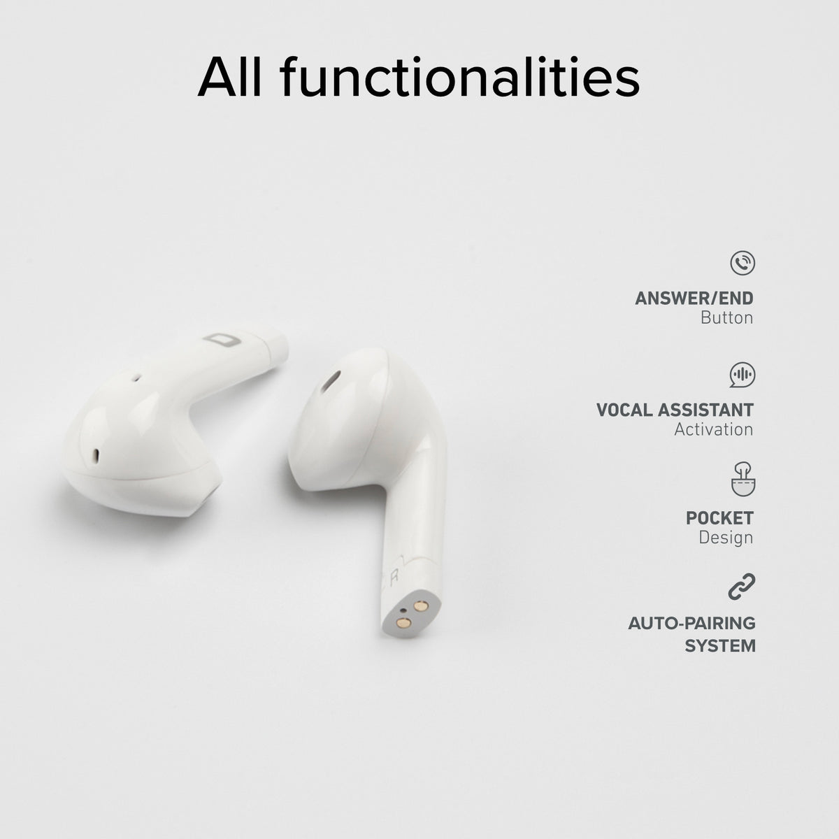 Auriculares TWS táctiles con estuche de carga