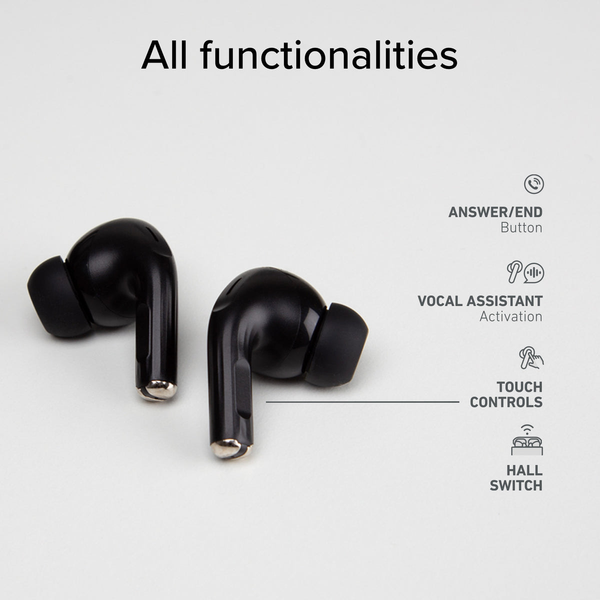TWS compatible earphones with wireless charging