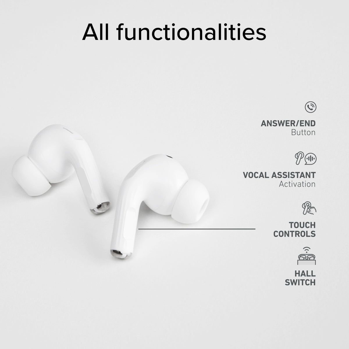 TWS compatible earphones with wireless charging
