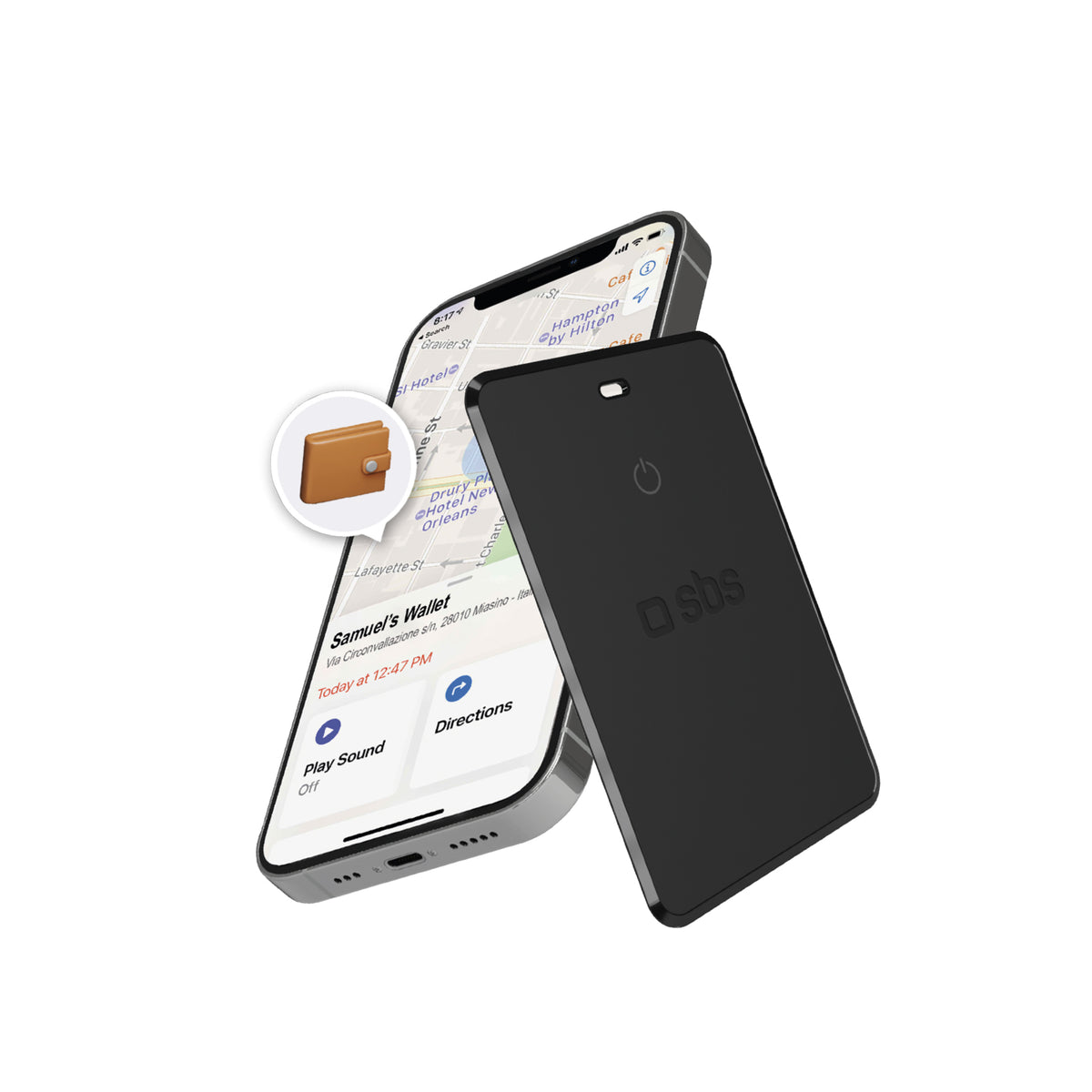 Ultraflacher Objektsucher, kompatibel mit Apple Find My