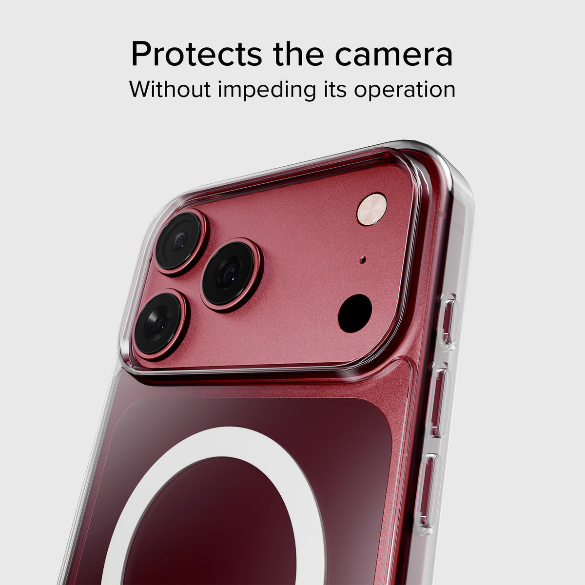 Transparent hard cover compatible with magnetic wireless charging for iPhone 18 Pro Max/17 Pro Max