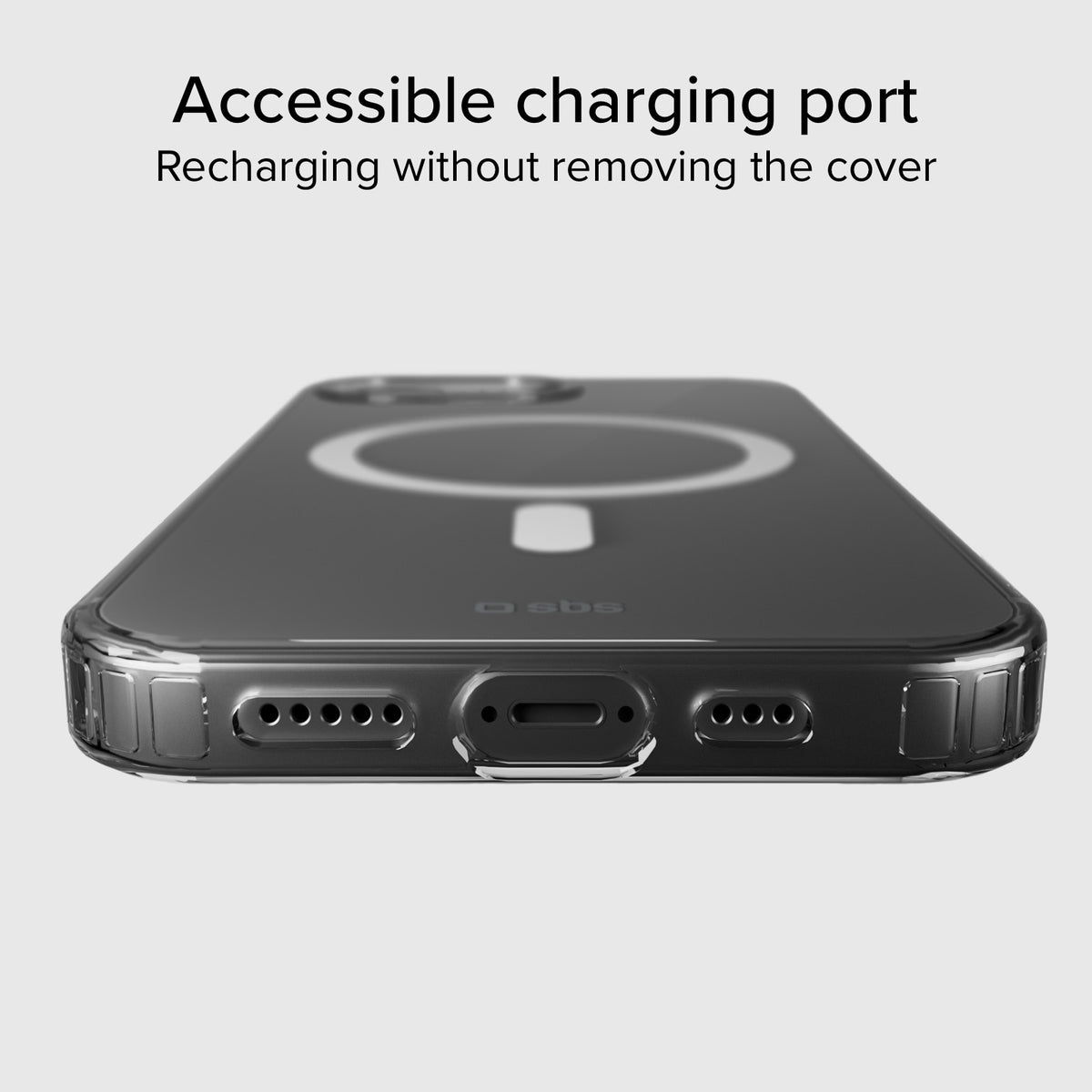 Rigid transparent case compatible with MagSafe charging for iPhone 17e/16e