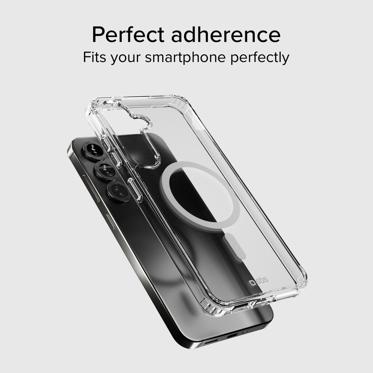 Transparente, feste Hülle, kompatibel mit magnetischer, kabelloser Aufladung für Samsung Galaxy S25