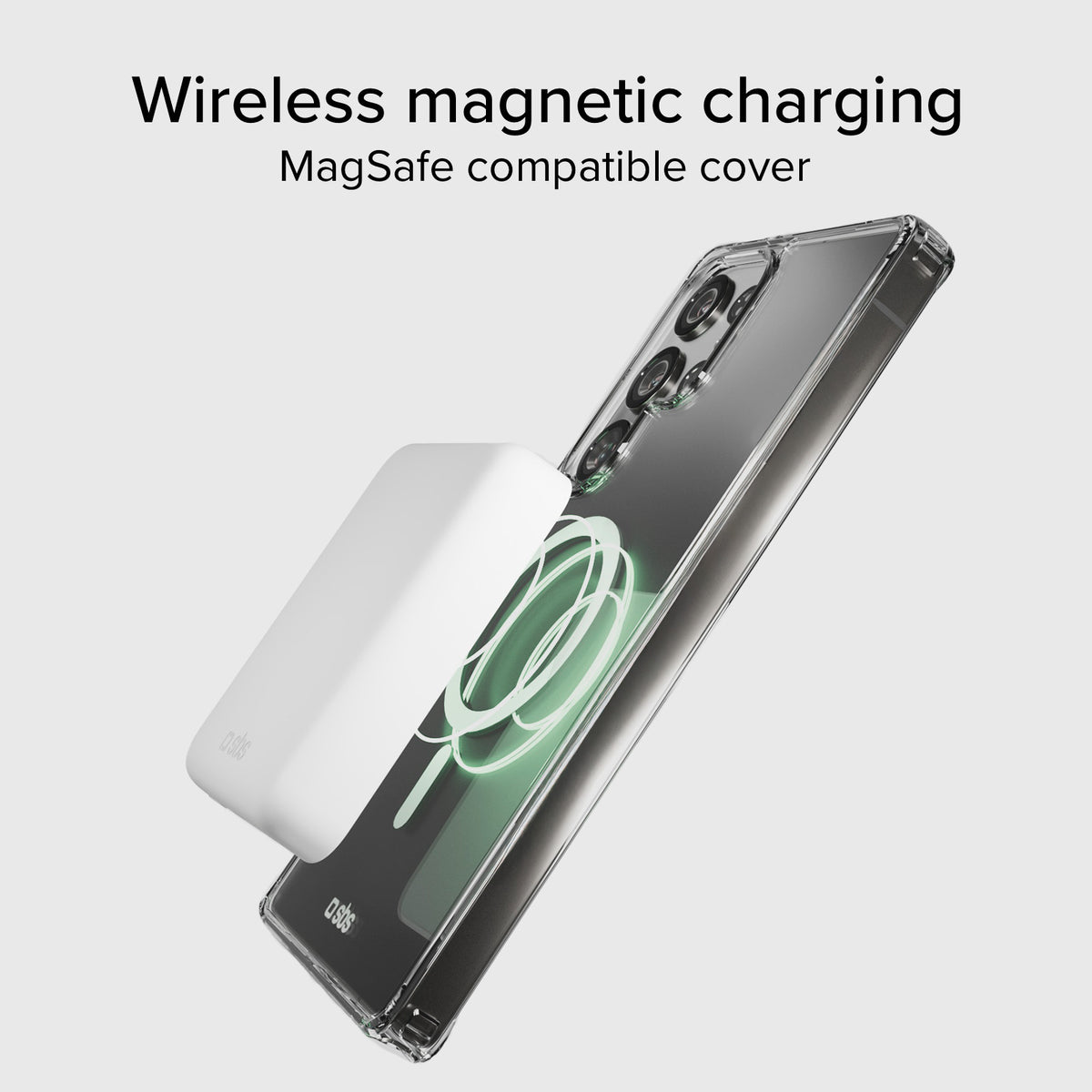 Transparente, feste Hülle, kompatibel mit magnetischer, kabelloser Aufladung für Samsung S26 Ultra