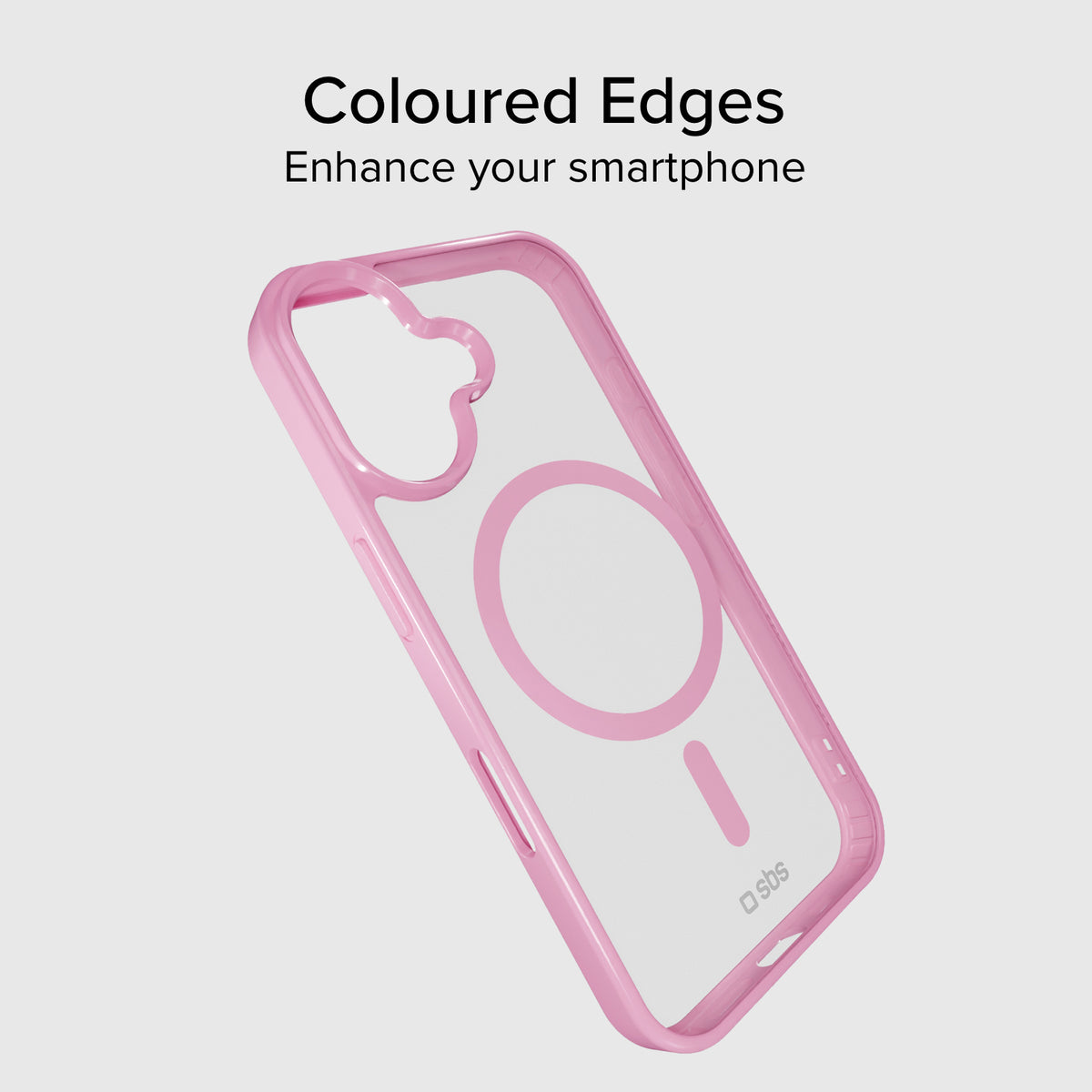 Cover for iPhone 16 Plus with coloured edges compatible with MagSafe charging