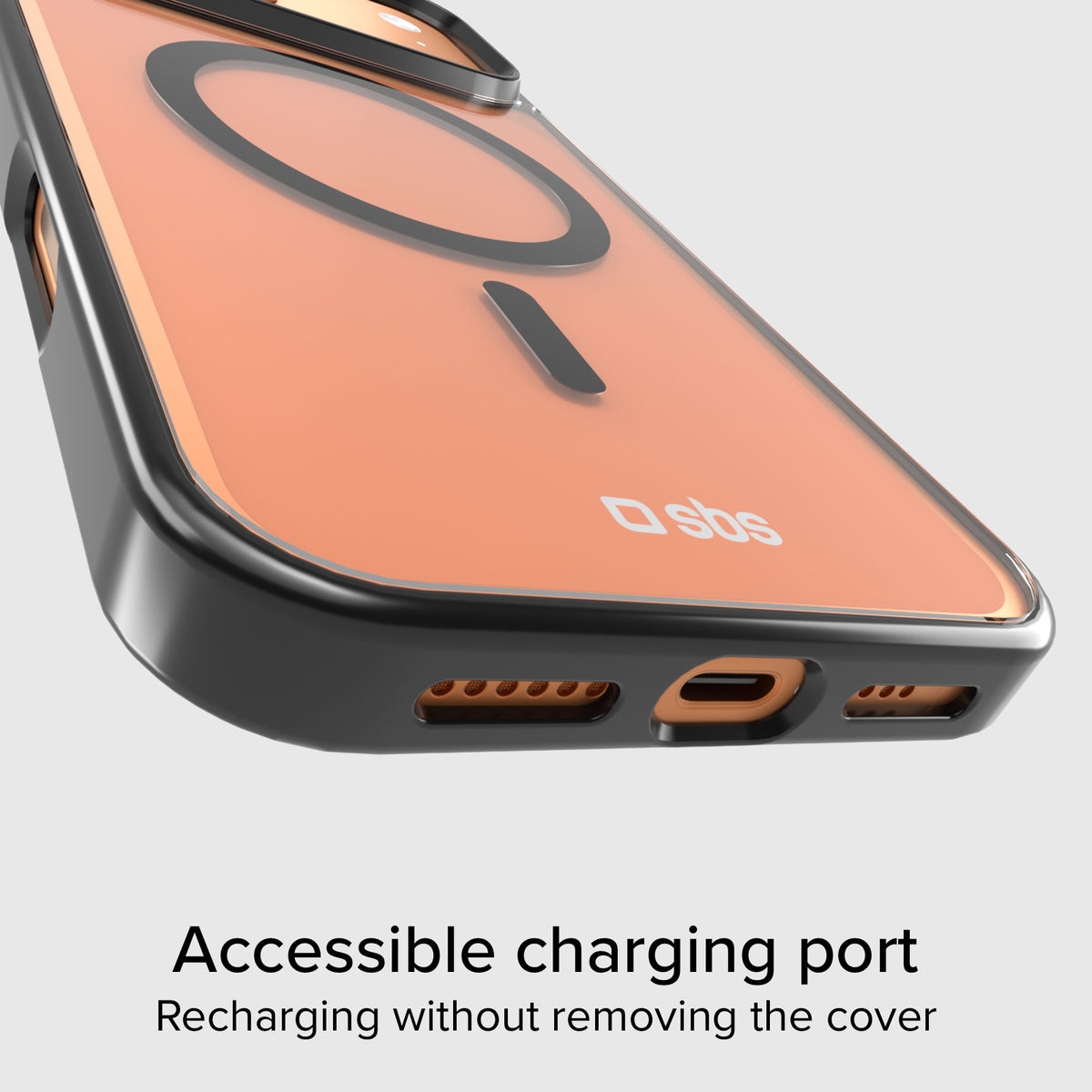Case für iPhone 17 Pro mit farbigen Rändern, kompatibel mit MagSafe Aufladung