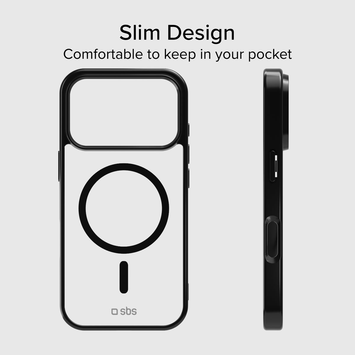 Case für iPhone 17 Pro mit farbigen Rändern, kompatibel mit MagSafe Aufladung