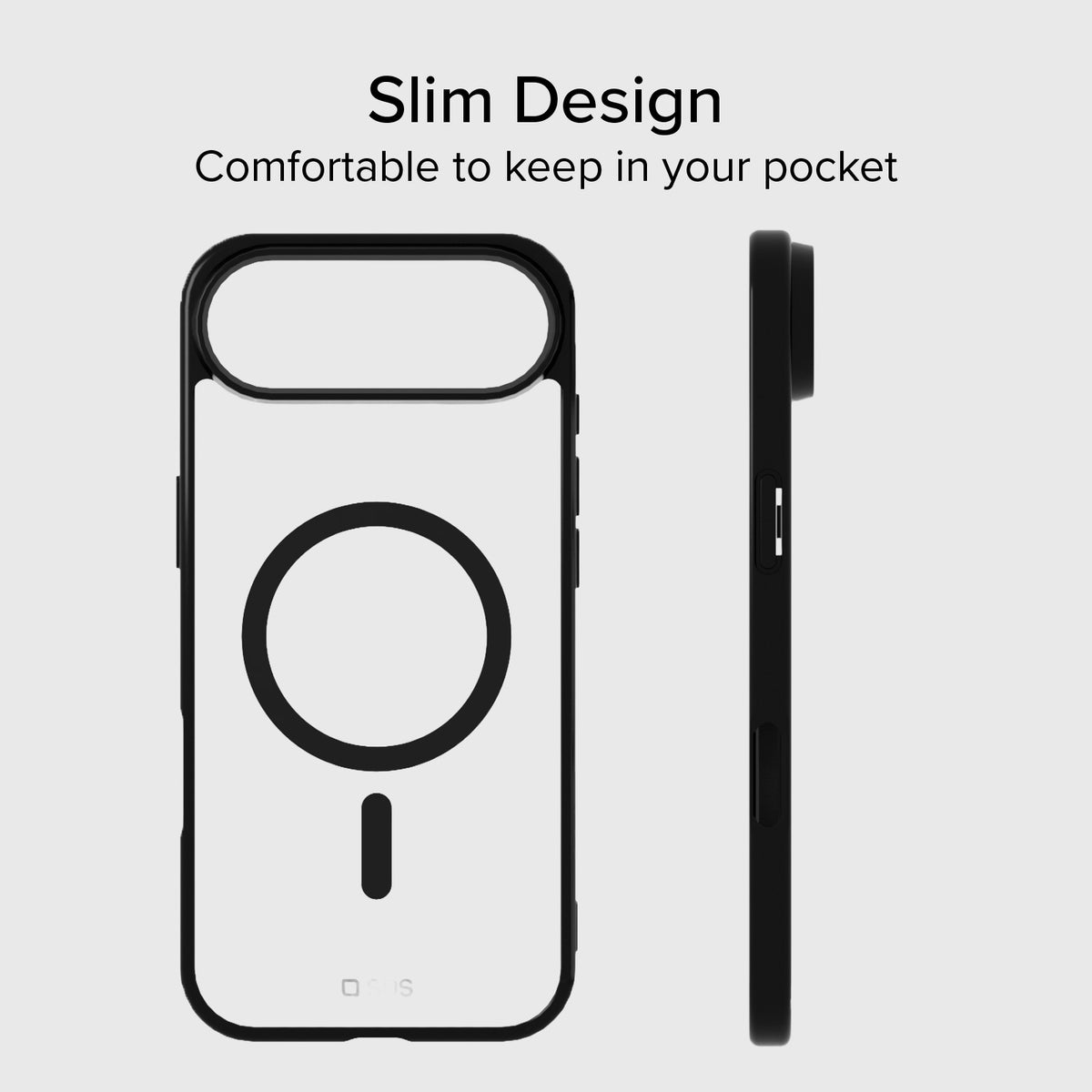 Case für iPhone Air mit farbigen Rändern, kompatibel mit MagSafe Aufladung