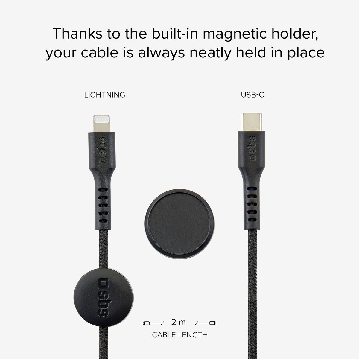 USB-C auf Lightning Kabel mit Magnethalterung