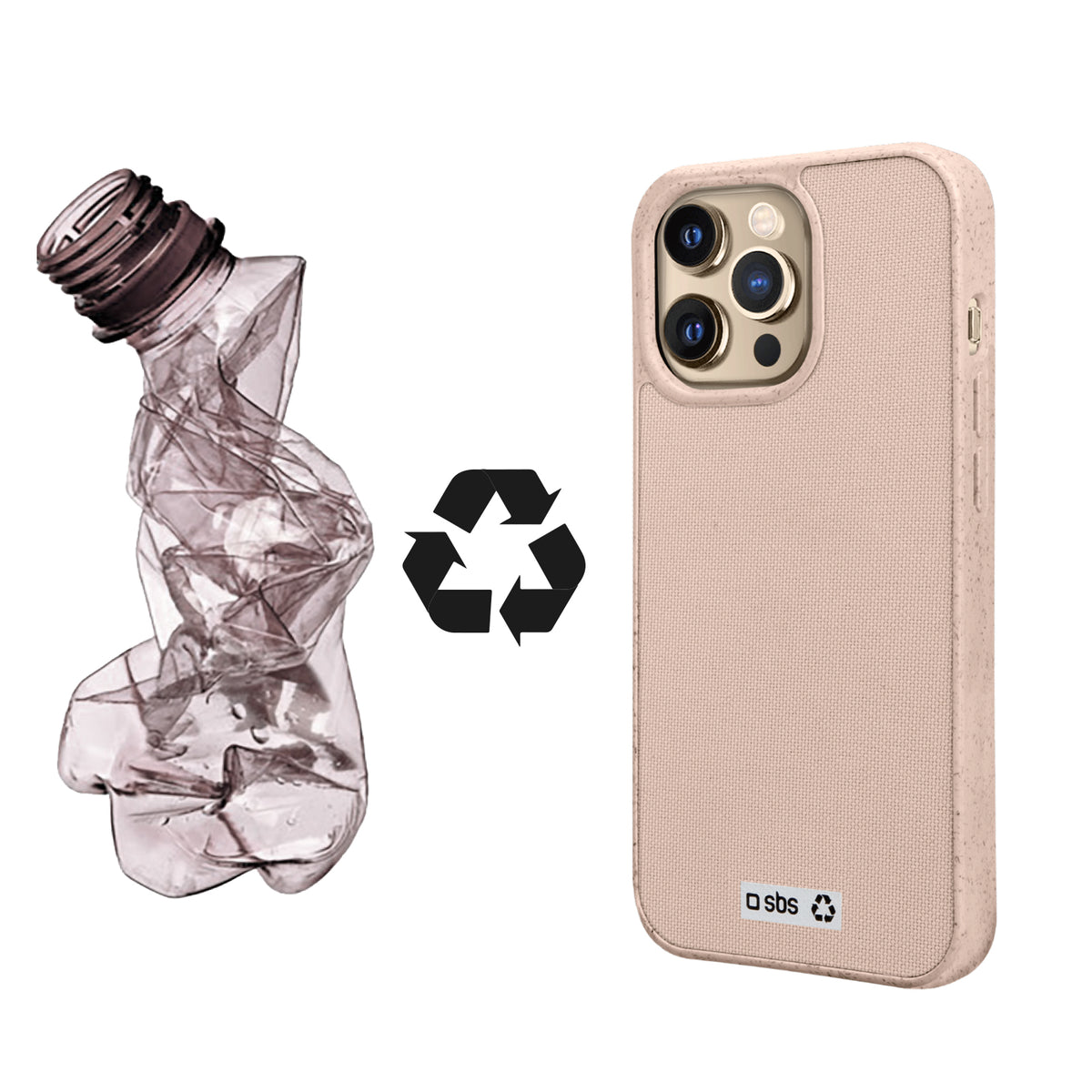 Funda de color rígida de plástico reciclado R-PET para iPhone 13 Pro
